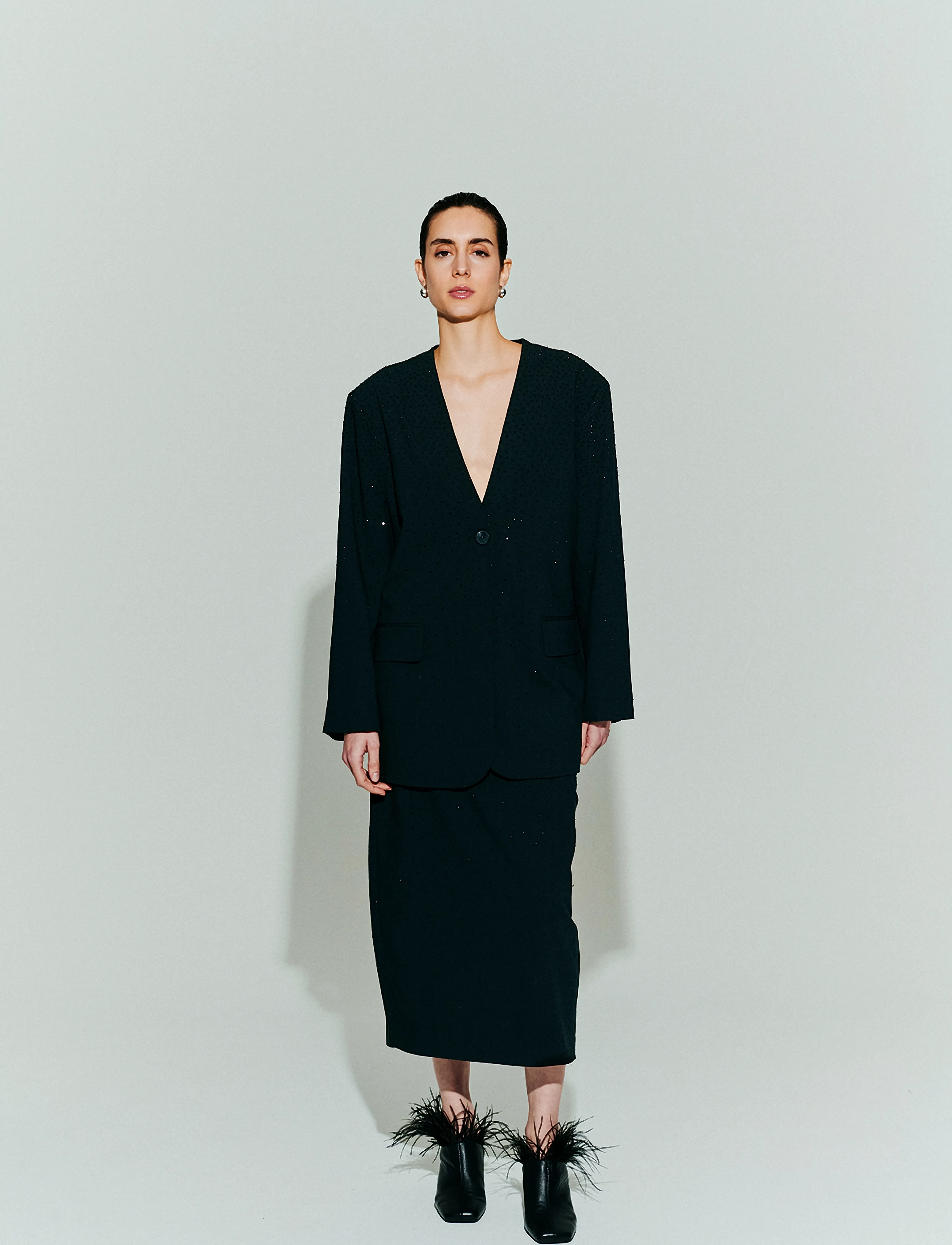Copenhagen Muse - CMNIGHTLY-SKIRT - midi-röcke - black - 0