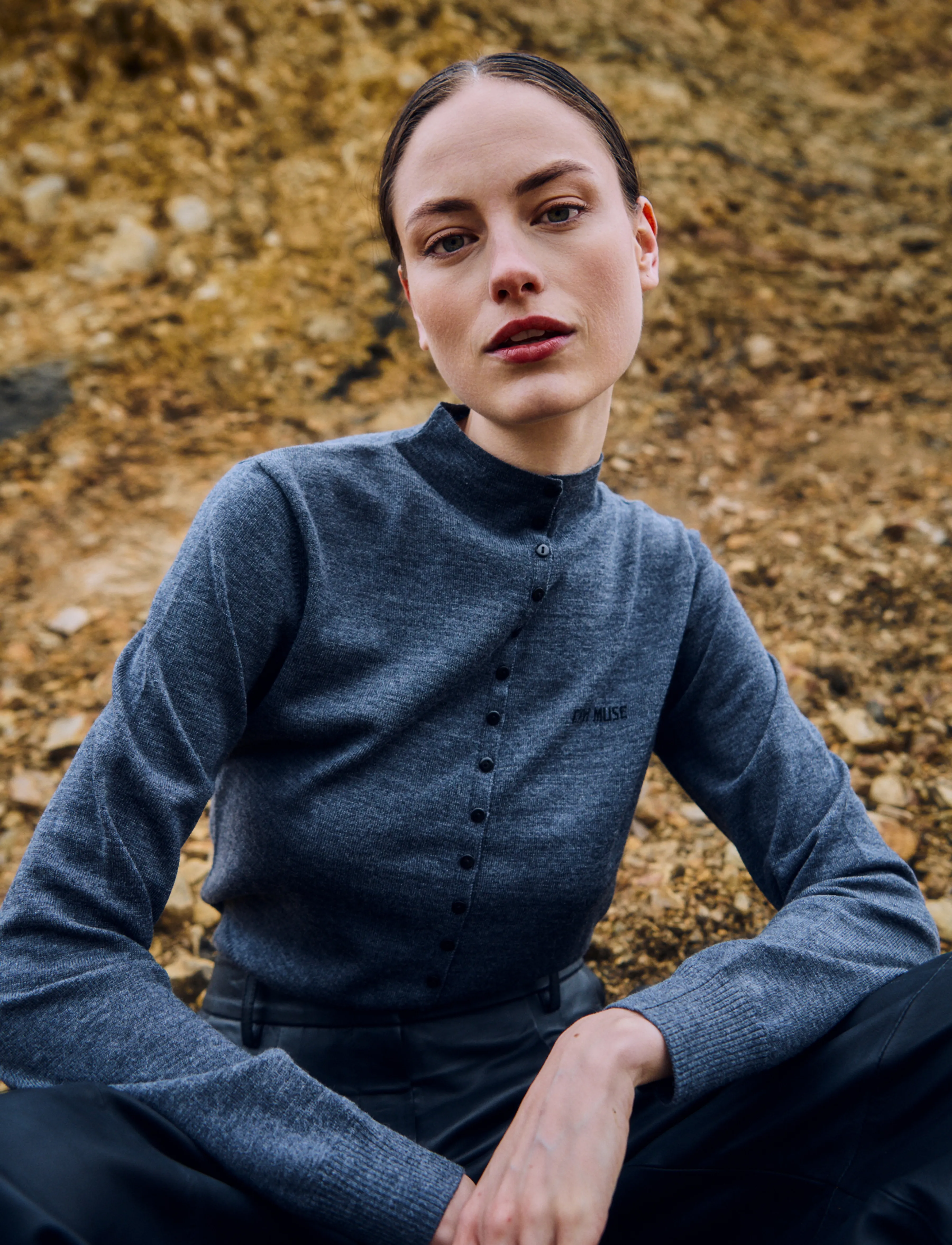 Copenhagen Muse - CMKENNA-PULLOVER - koftor - gray pinstripe - 0