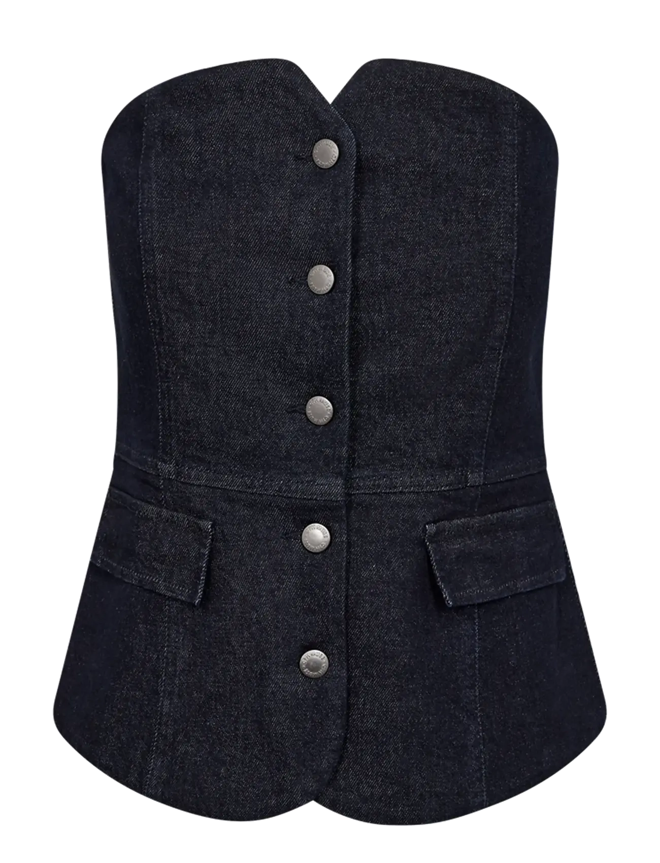 Copenhagen Muse CMANNAIS-CORSAGE - Denim-Westen - DARK BLUE DENIM / navy