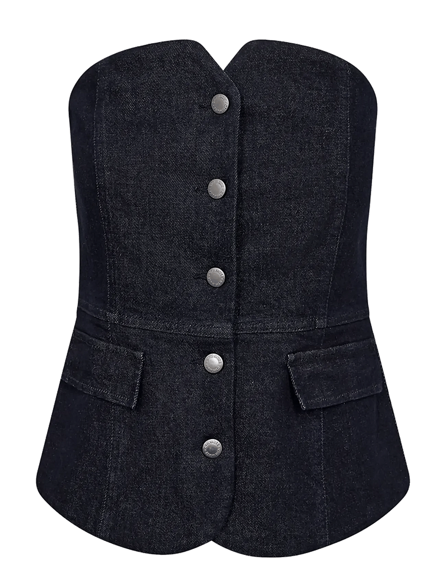 Copenhagen Muse - CMANNAIS-CORSAGE - dark blue denim - 1