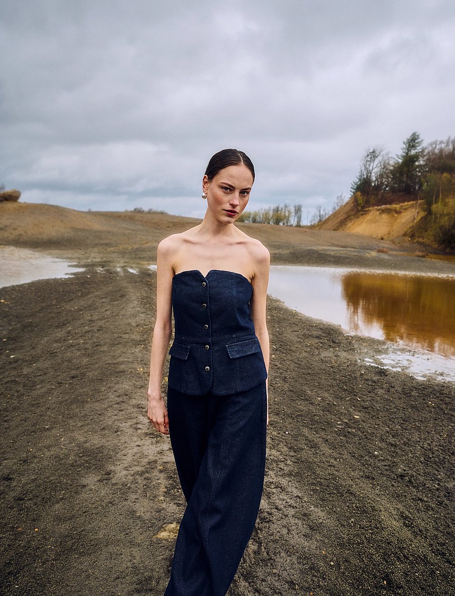 Copenhagen Muse - CMANNAIS-CORSAGE - dark blue denim - 3