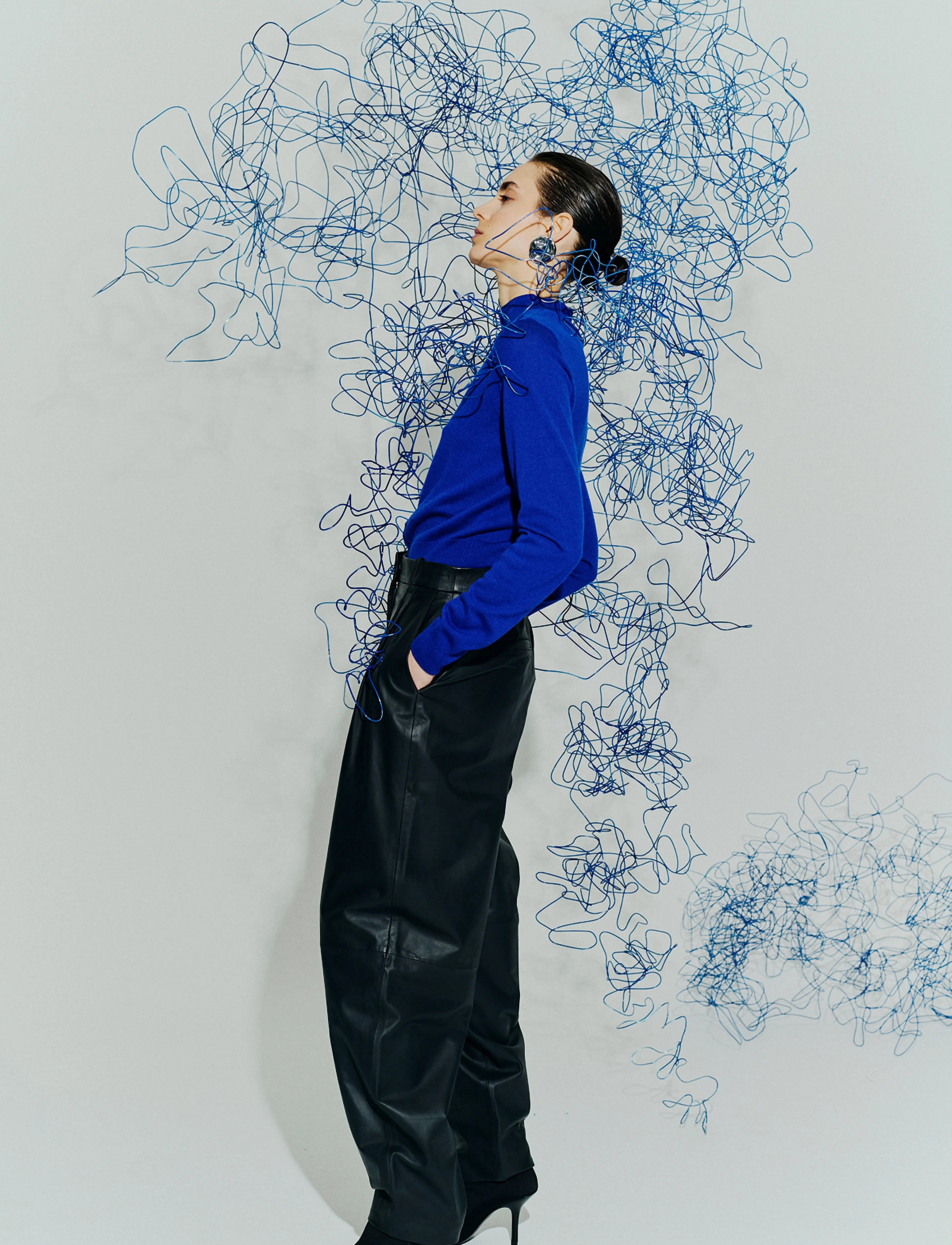 Copenhagen Muse - CMROYAL-PANTS - barrelbyxor - black - 3