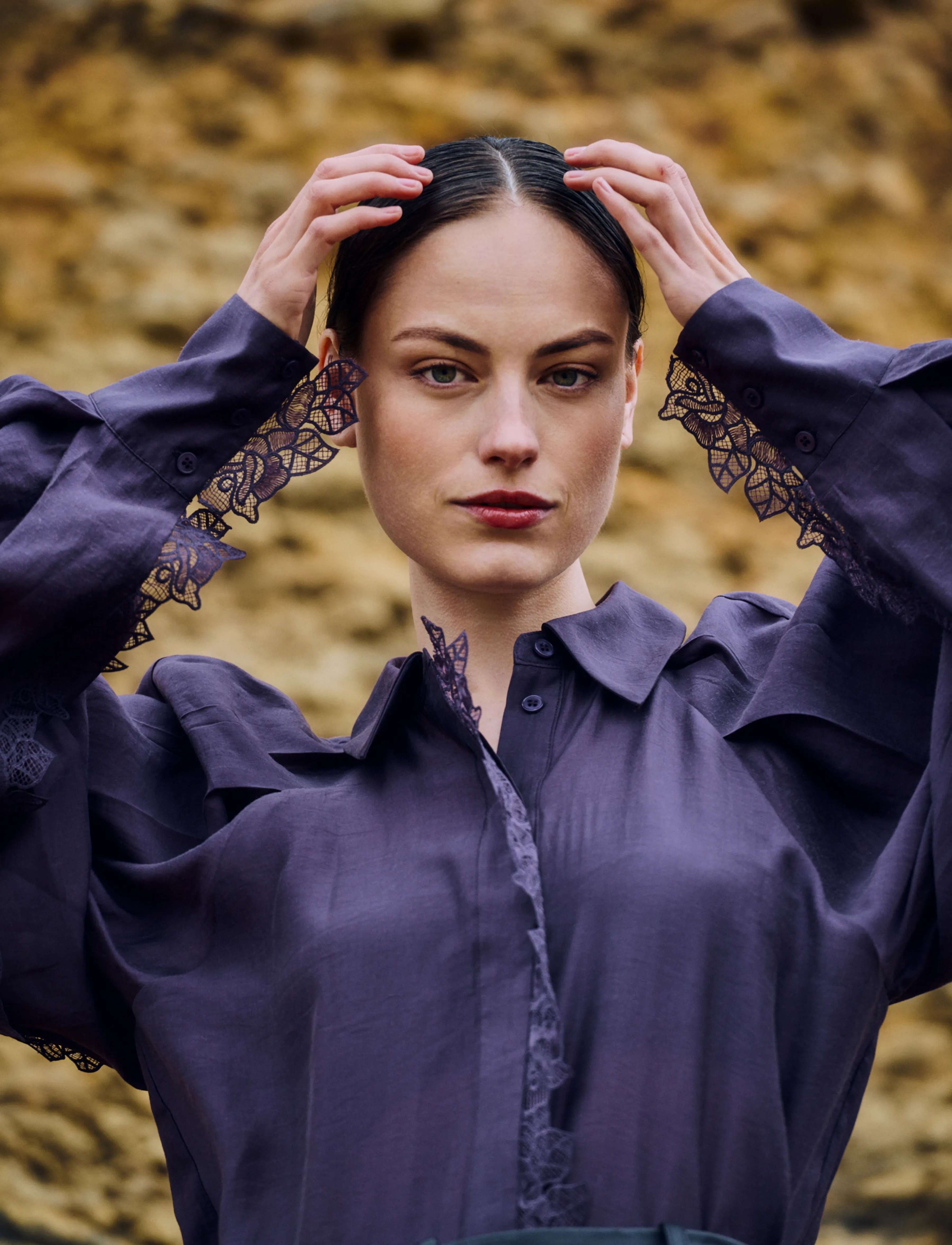 Copenhagen Muse - CMMOLLY-SHIRT - långärmade skjortor - plum perfect 19-3316 - 3