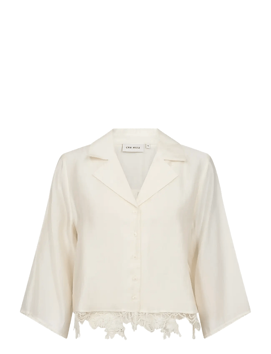 Copenhagen Muse - CMMOLLY-SHIRT - blusen mit dreiviertelärmel - jet stream - 0