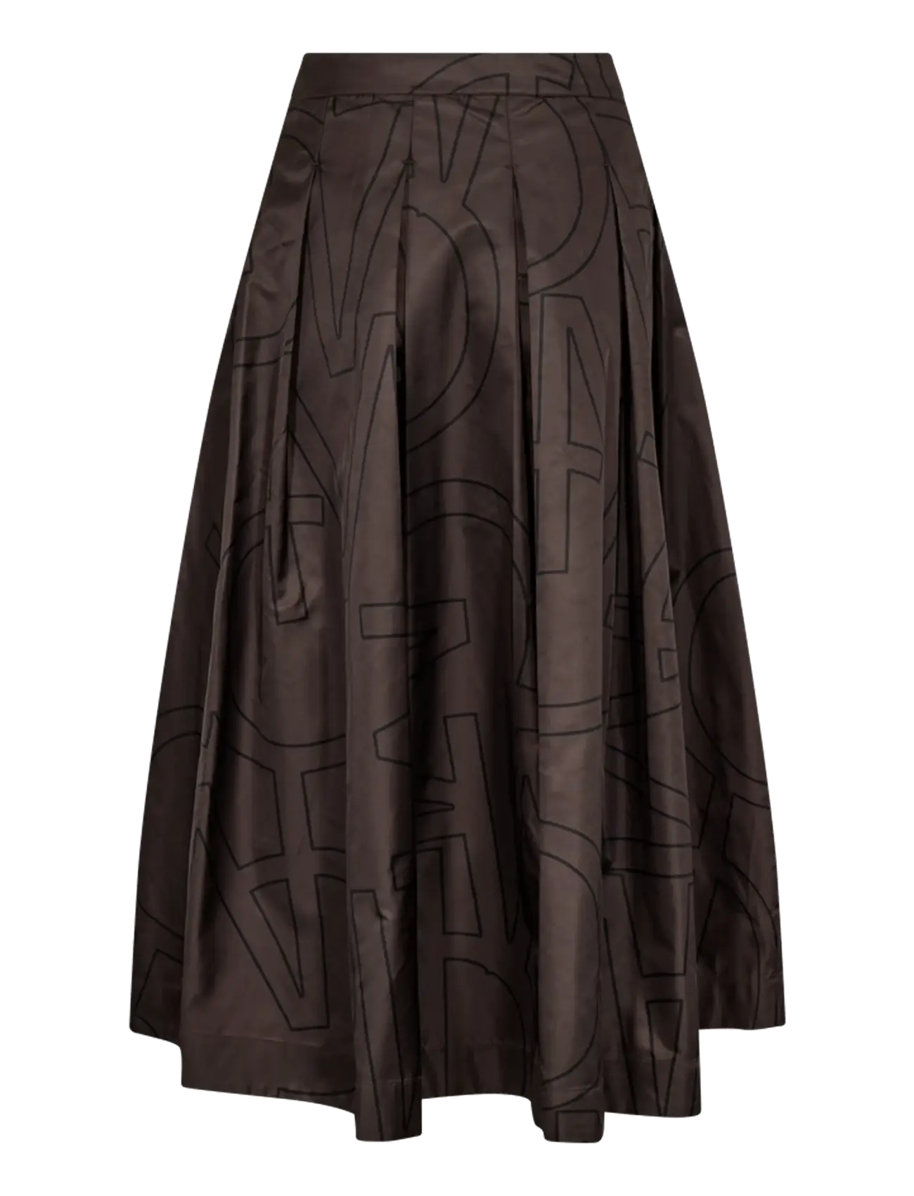 Copenhagen Muse - CMSIMI-SKIRT - plisserede nederdele - mulch w. black - 1