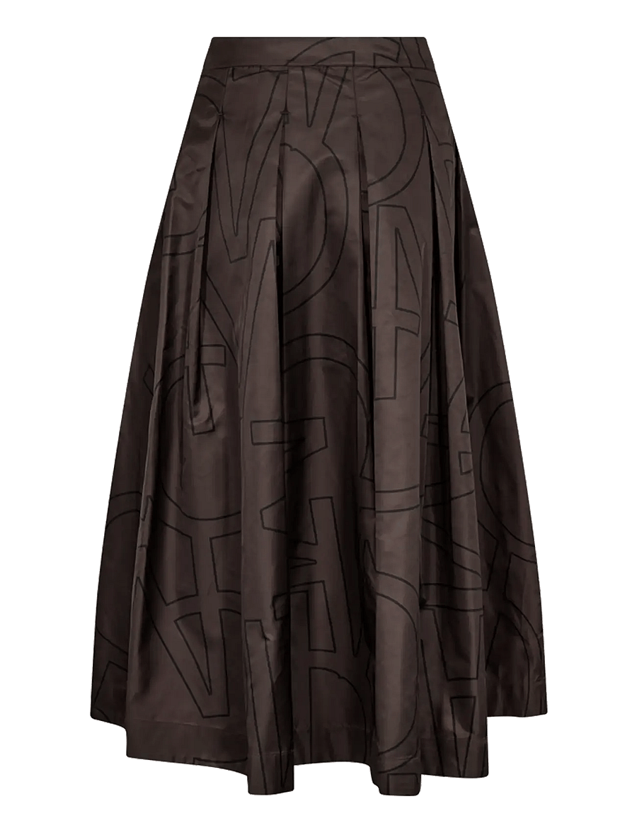 Copenhagen Muse - CMSIMI-SKIRT - faltenröcke - mulch w. black - 1