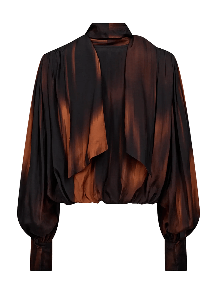 Copenhagen Muse - CMLAURA-BLOUSE - langærmede bluser - umber w. black - 1
