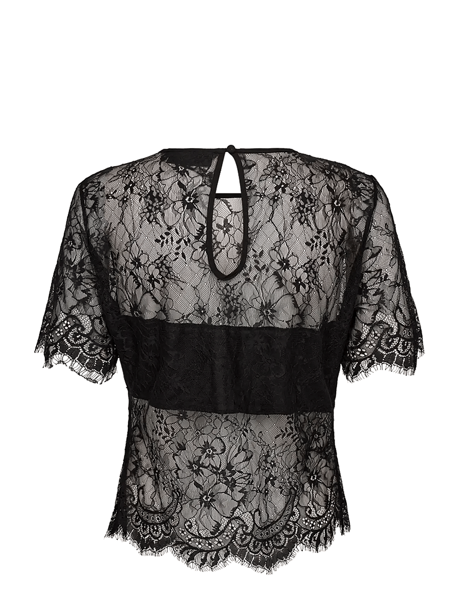 Copenhagen Muse - CMLEA-BLOUSE - kurzärmelige blusen - black - 1