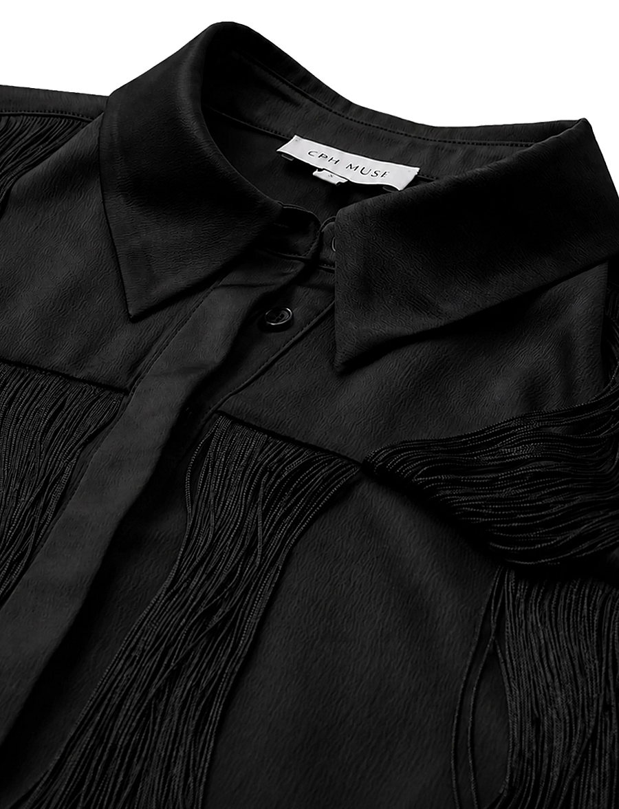 Copenhagen Muse - CMSWAY-SHIRT - langärmlige hemden - black - 2