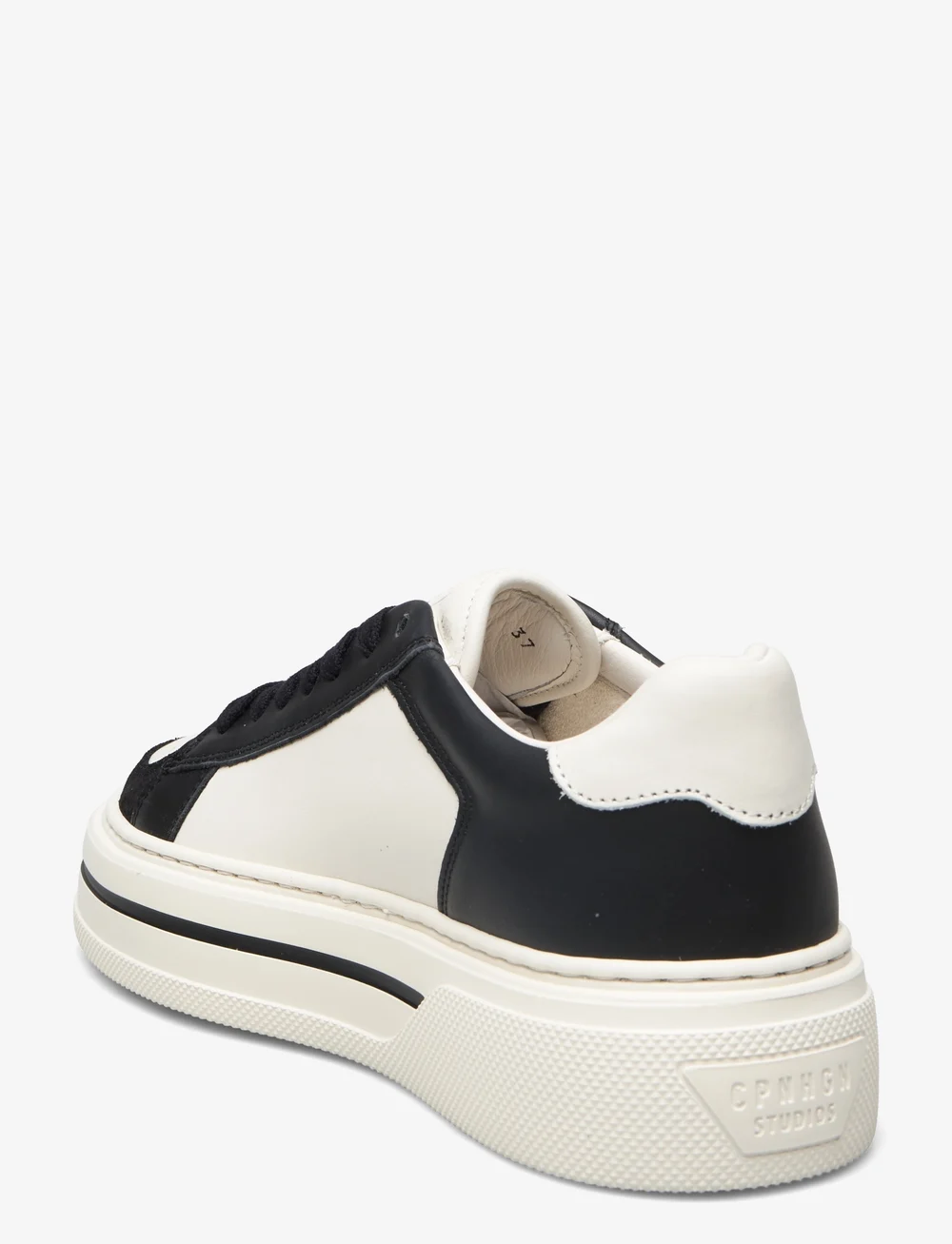 Copenhagen Studios - CPH181 leather mix white - lage sneakers - black/cream beige - 2