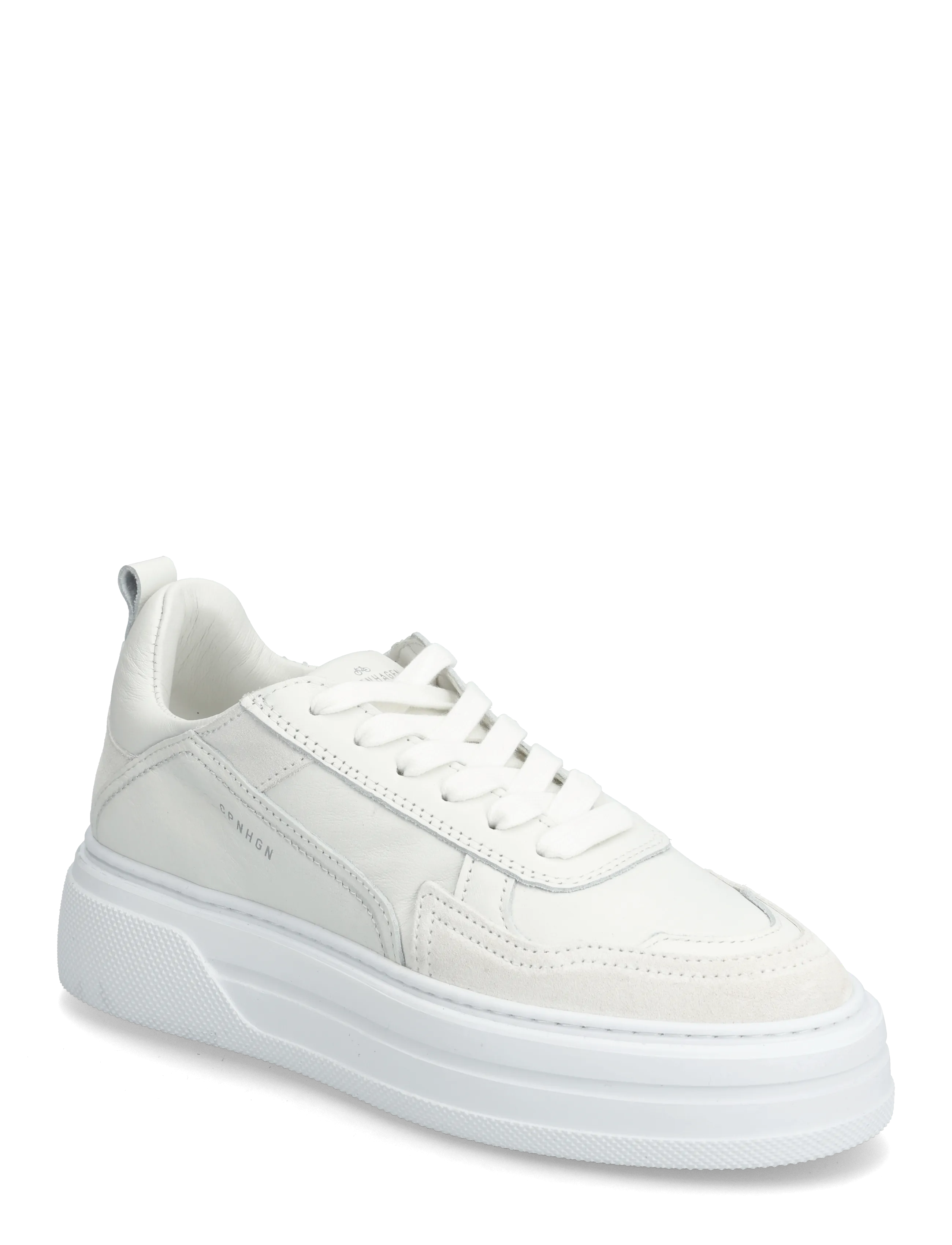CPH189 leather mix cream - WHITE