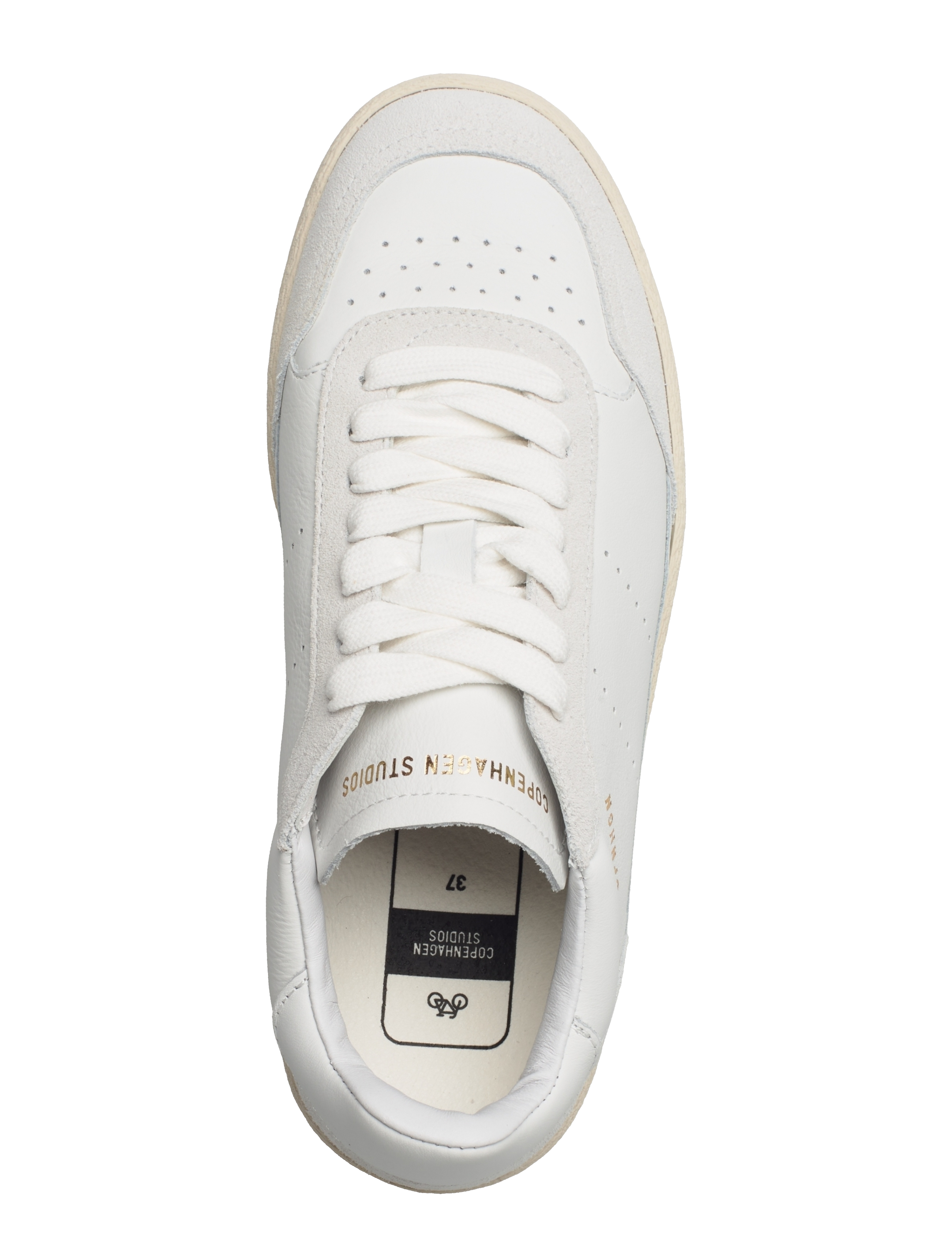 Copenhagen Studios - CPH255 leather mix white/black - låga sneakers - white - 3