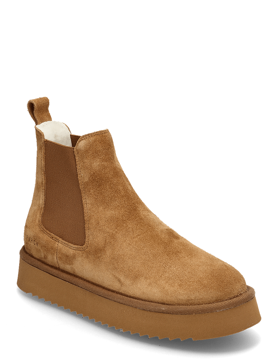 Copenhagen Studios - CPH258 suede chocolate - chelsea boots - cognac - 0