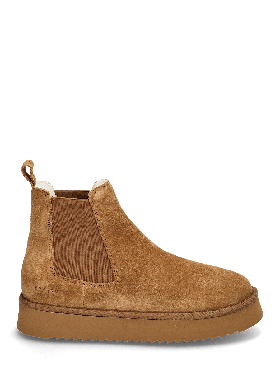 Copenhagen Studios - CPH258 suede chocolate - chelsea boots - cognac - 1