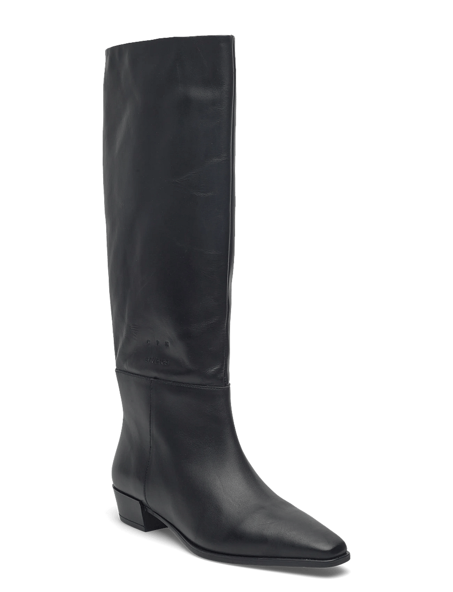 Copenhagen Studios - CPH295 croco leather brown - kozaki do kolan - black - 0