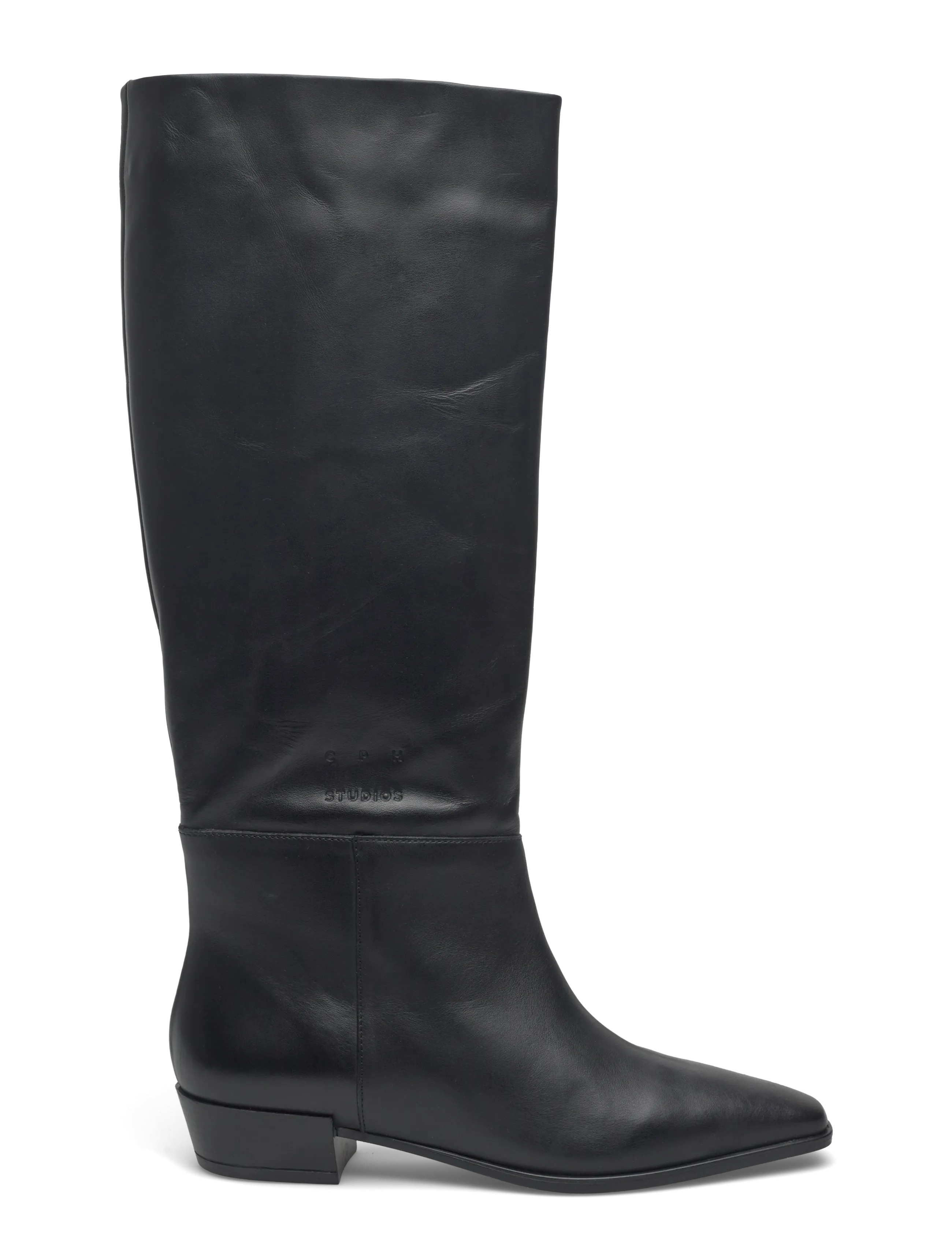 Copenhagen Studios - CPH295 croco leather brown - kozaki do kolan - black - 1