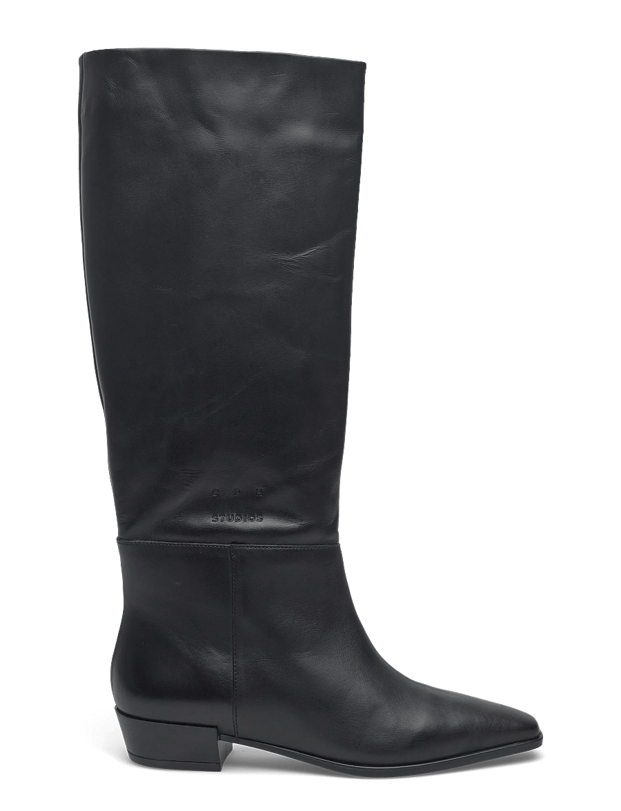 Copenhagen Studios - CPH295 croco leather brown - kozaki do kolan - black - 1