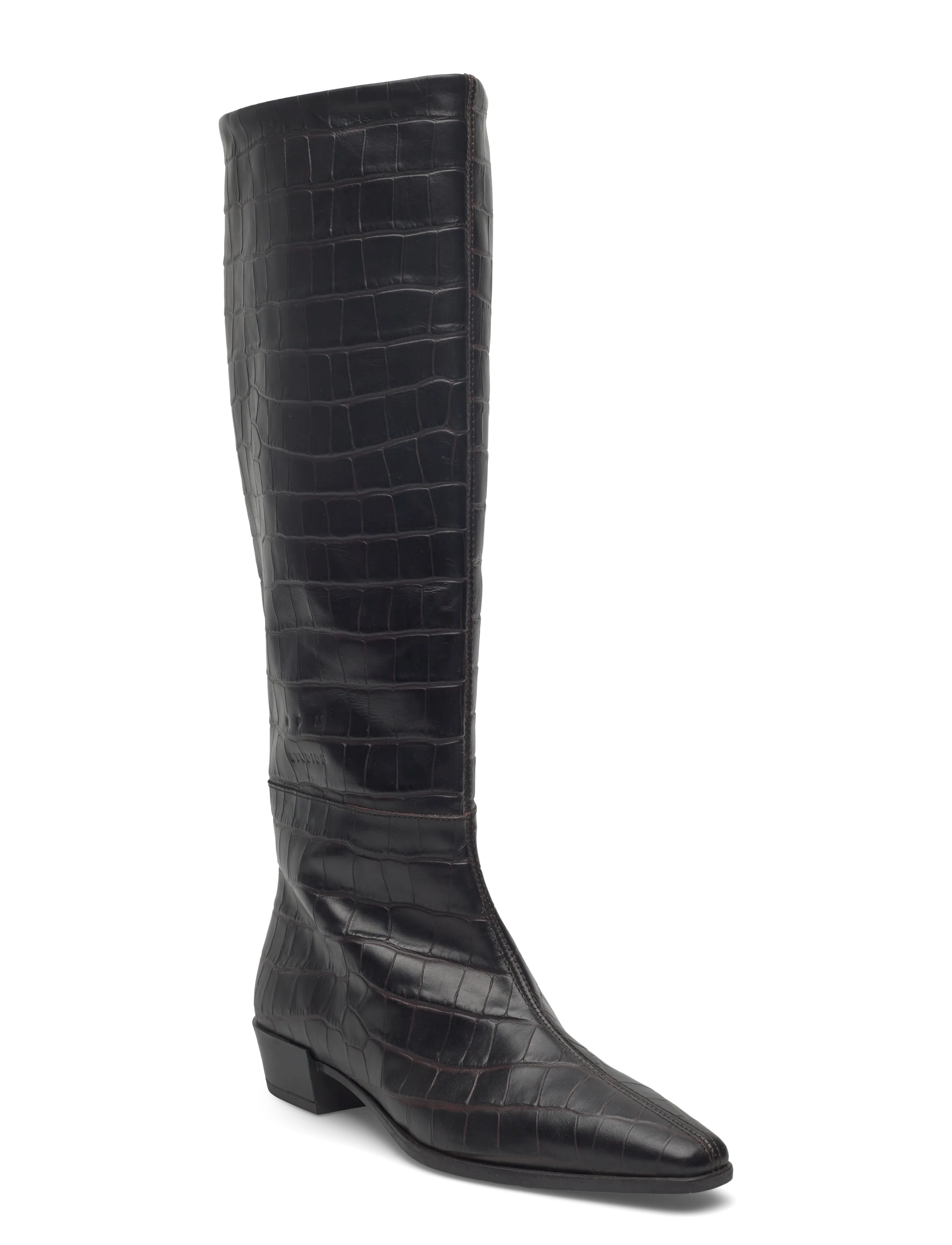 Copenhagen Studios Cph295 Croco Leather Brown, 37, Tall Boots, Schwarz - Knee High Frauen
