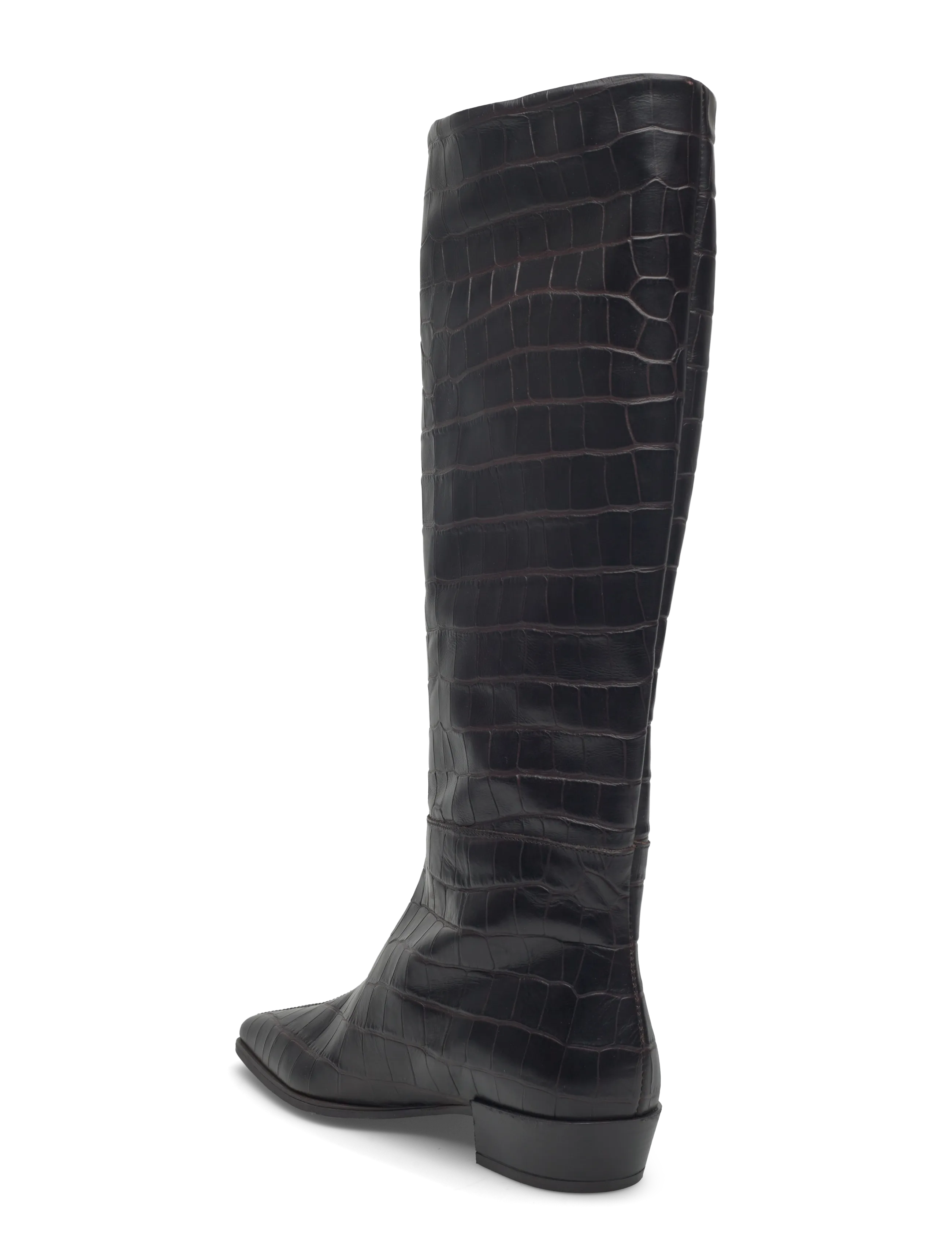 Copenhagen Studios - CPH295 croco leather brown - kozaki do kolan - croco brown - 2