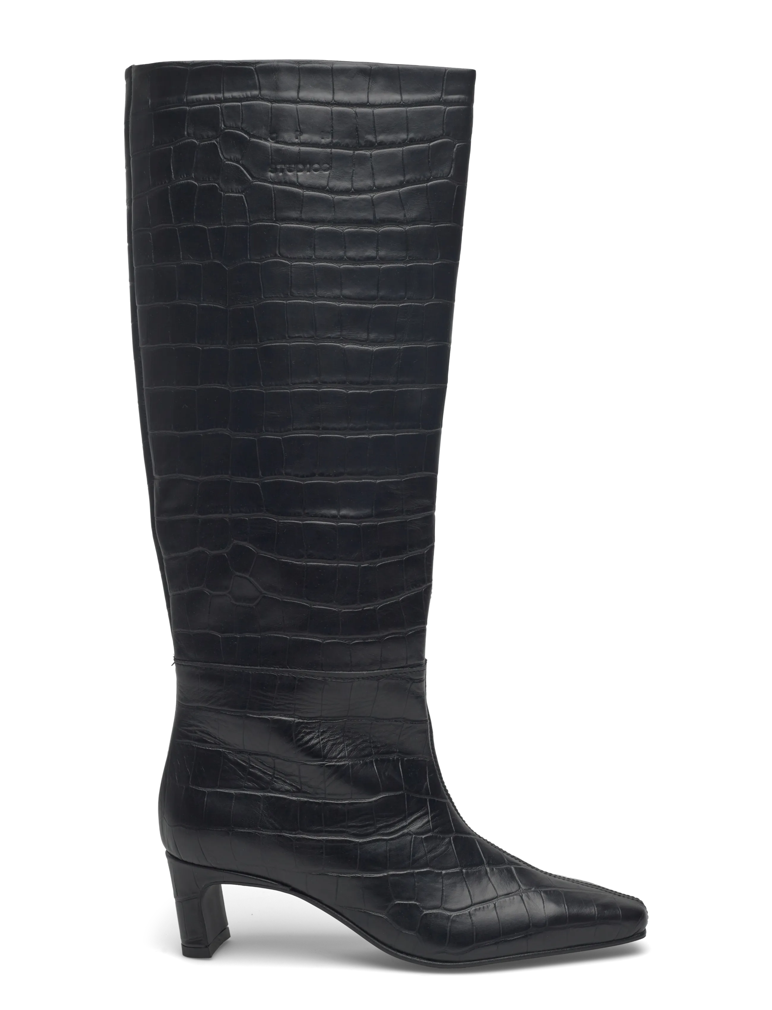 Copenhagen Studios - CPH297 croco leather black - bottes hautes au genou - croco black - 1