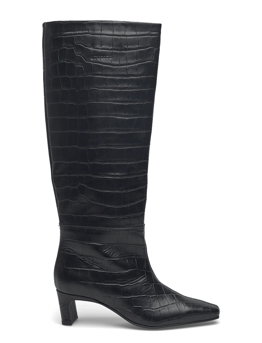 Copenhagen Studios - CPH297 leather black - knee high boots - croco black - 1