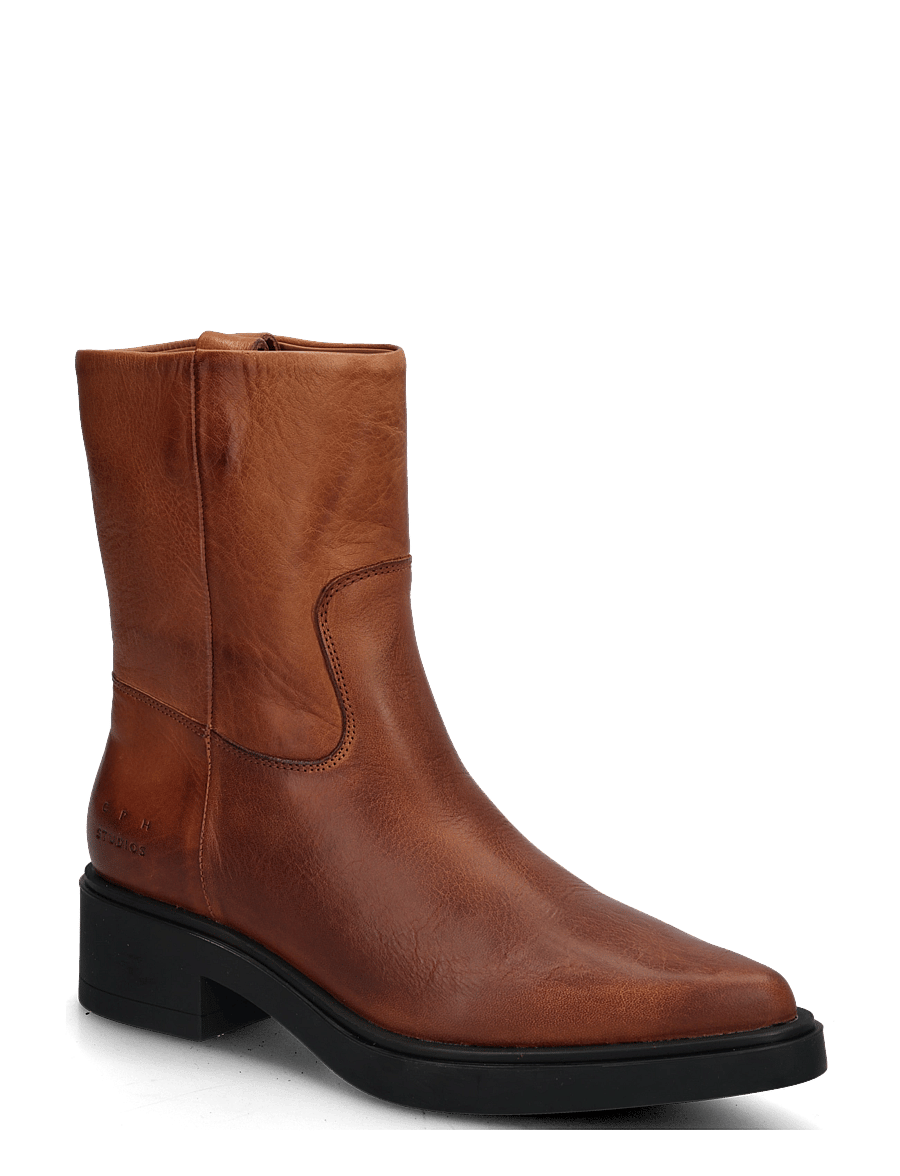 Copenhagen Studios - CPH302 grainy leather cognac - kontsaga poolsaapad - cognac - 0