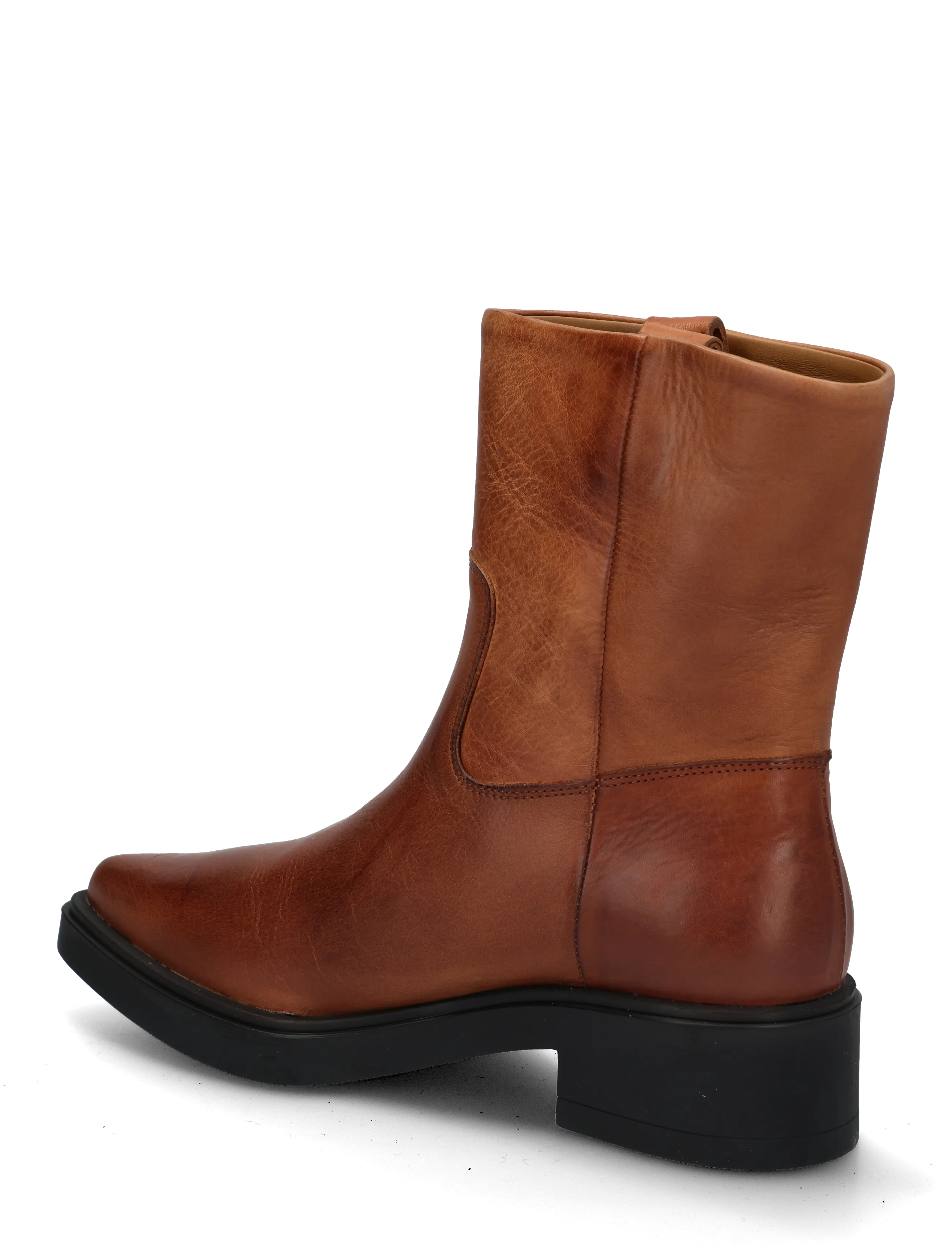 Copenhagen Studios - CPH302 grainy leather cognac - heeled ankle boots - cognac - 1