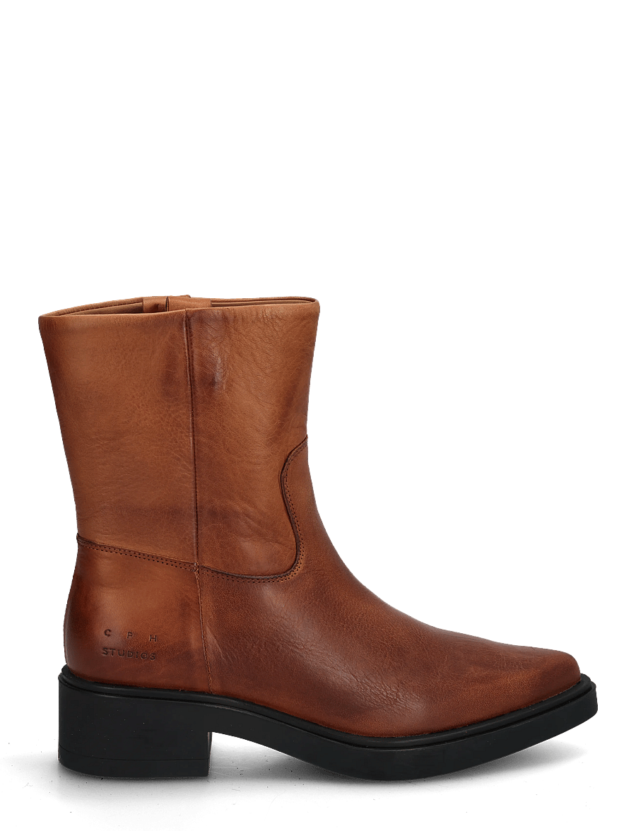 Copenhagen Studios - CPH302 grainy leather cognac - støvletter - cognac - 2