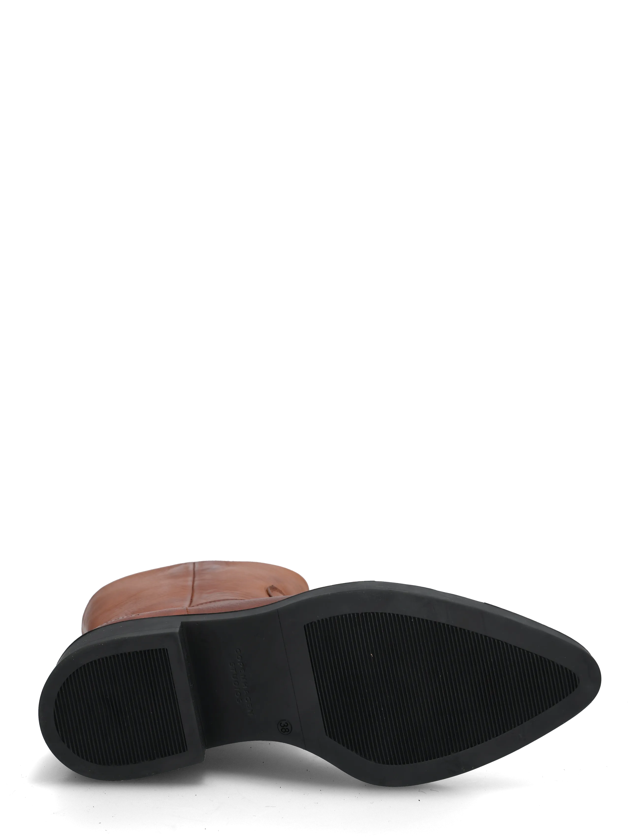 Copenhagen Studios - CPH302 grainy leather cognac - heeled ankle boots - cognac - 4
