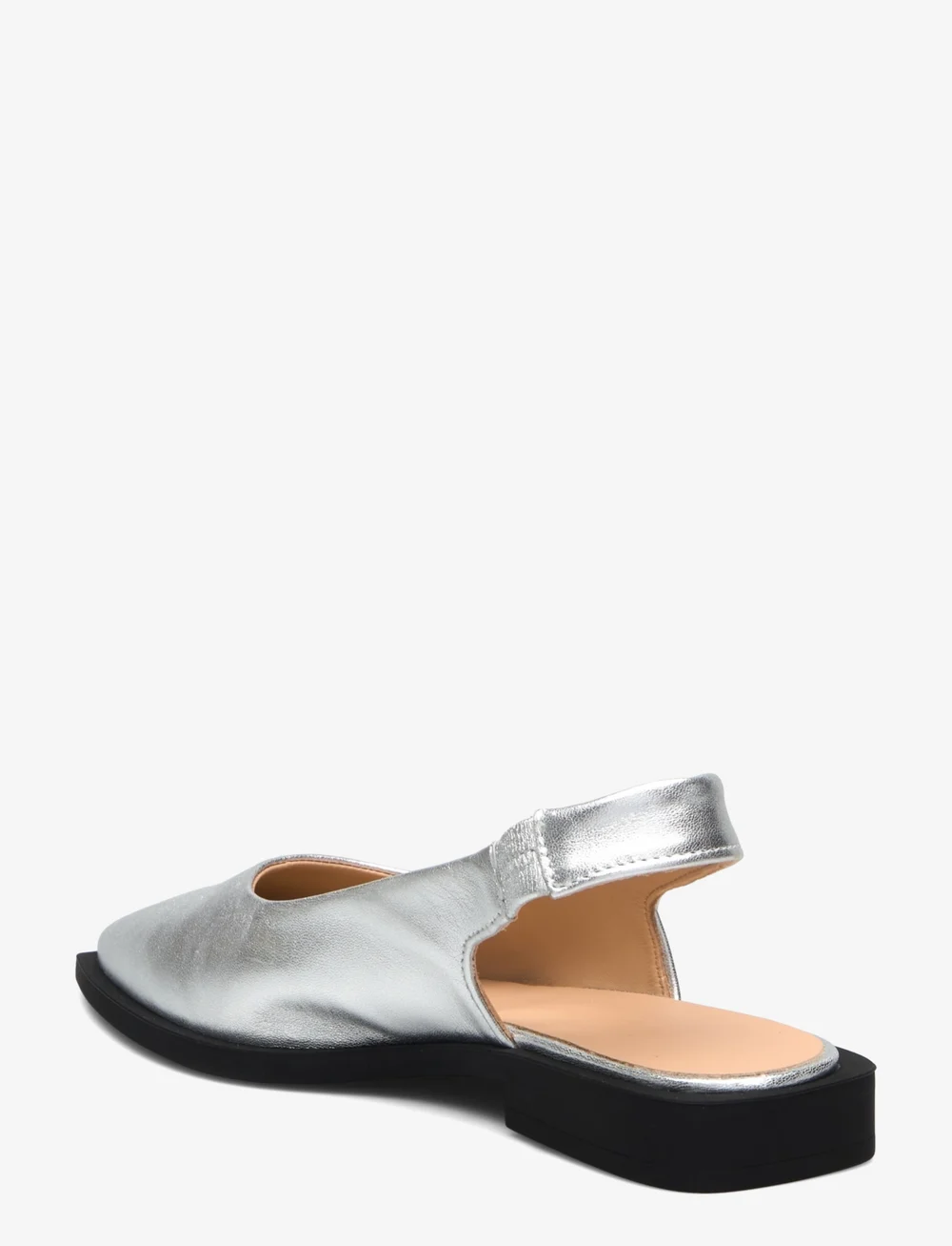 Copenhagen Studios - CPH416 leather black - madalad slingback-kingad - silver - 2