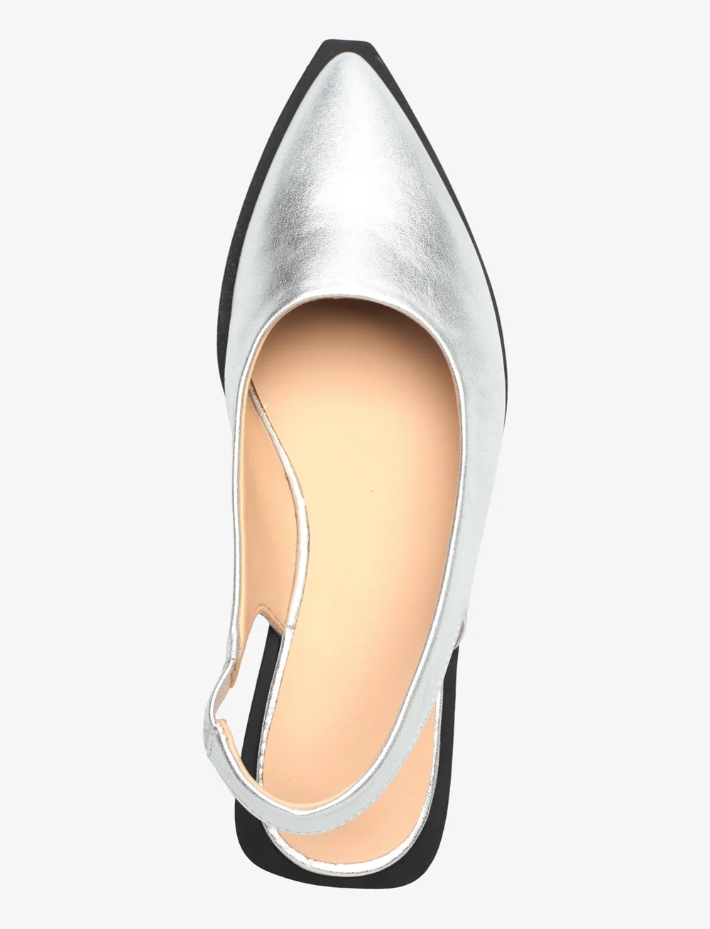 Copenhagen Studios - CPH416 leather black - madalad slingback-kingad - silver - 3