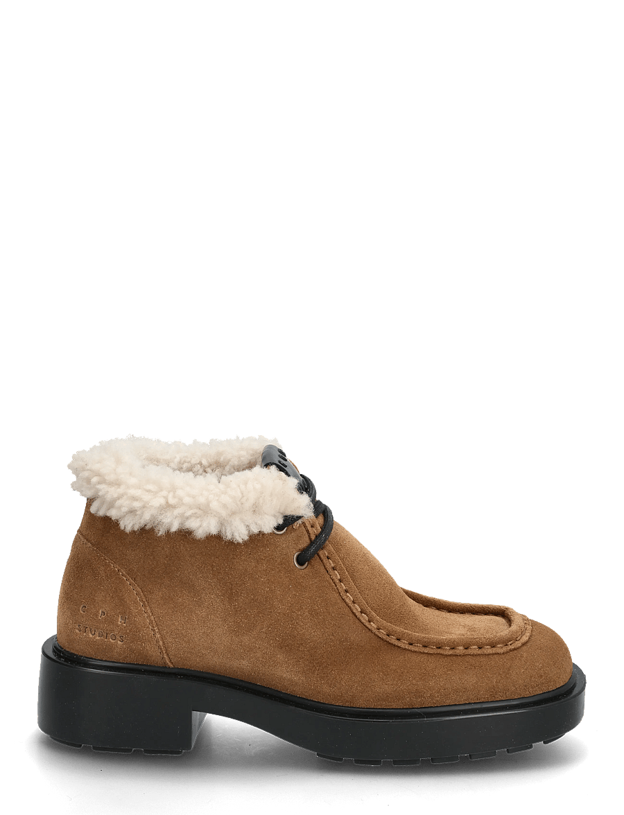 Copenhagen Studios - CPH447 suede teddy new brown - kängor - new brown - 1