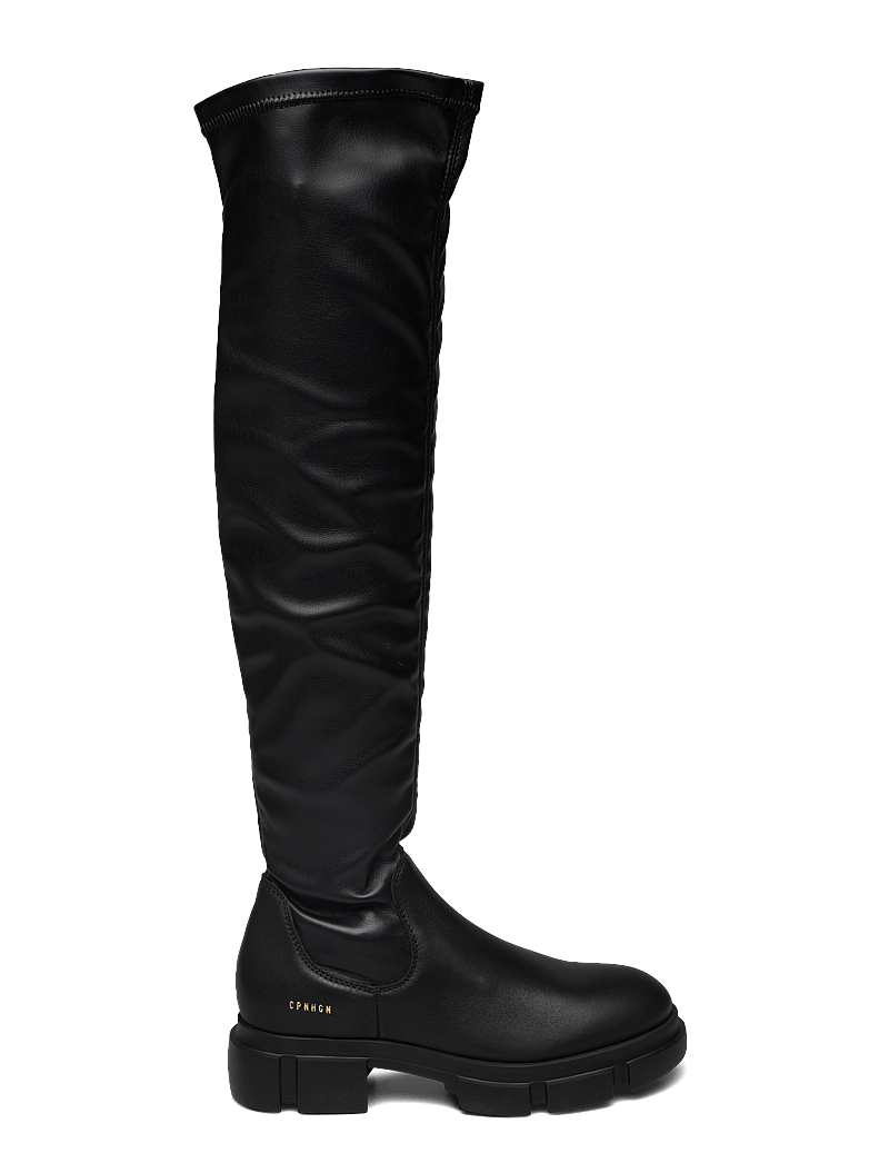 Copenhagen Studios - CPH544 vitello/vegan stretch black - kniehohe stiefel - black - 1