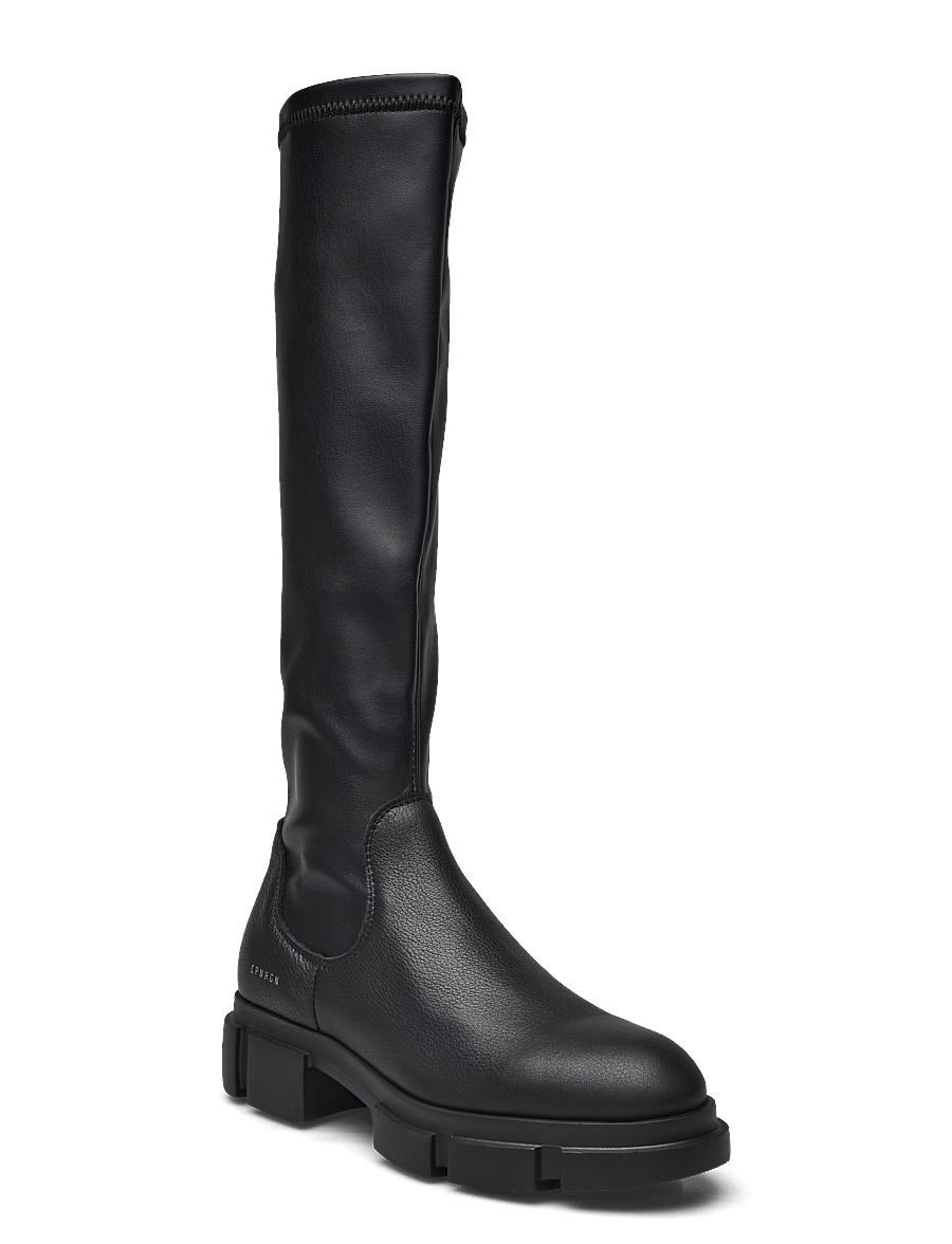 Copenhagen Studios - CPH556 vitello/vegan stretch black - kniehohe stiefel - vitello black - 0