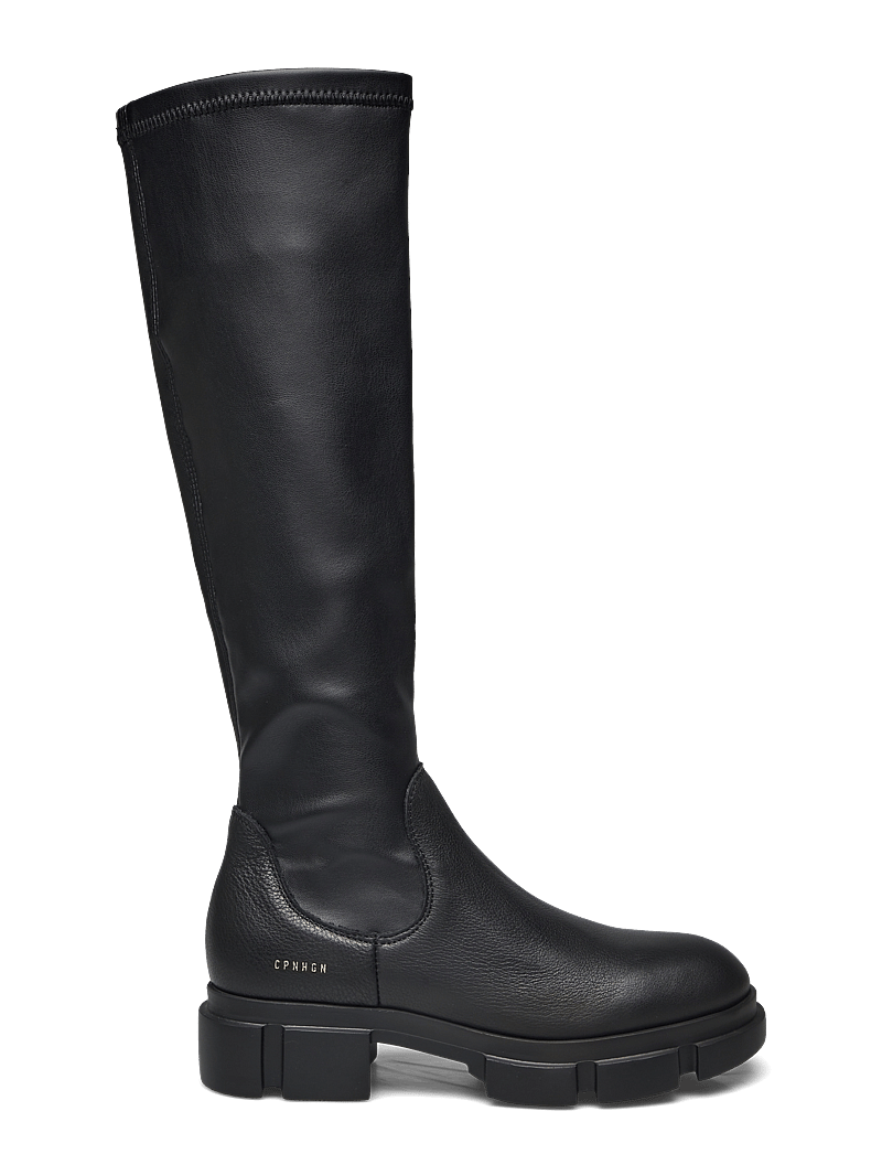 Copenhagen Studios - CPH556 vitello/vegan stretch black - kniehohe stiefel - vitello black - 1