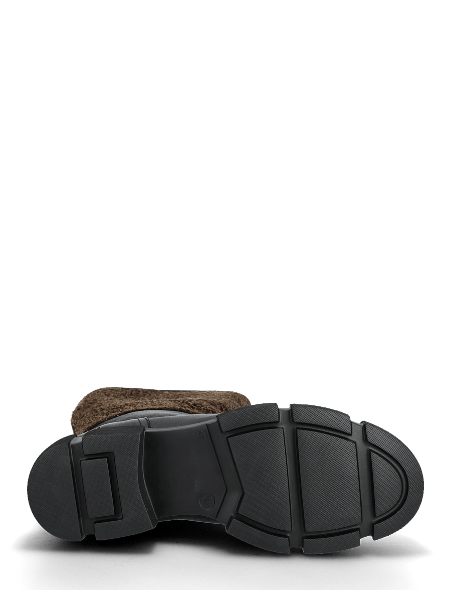 Copenhagen Studios - CPH563 leather mix teddy black/brown - vintersko - black/brown - 4