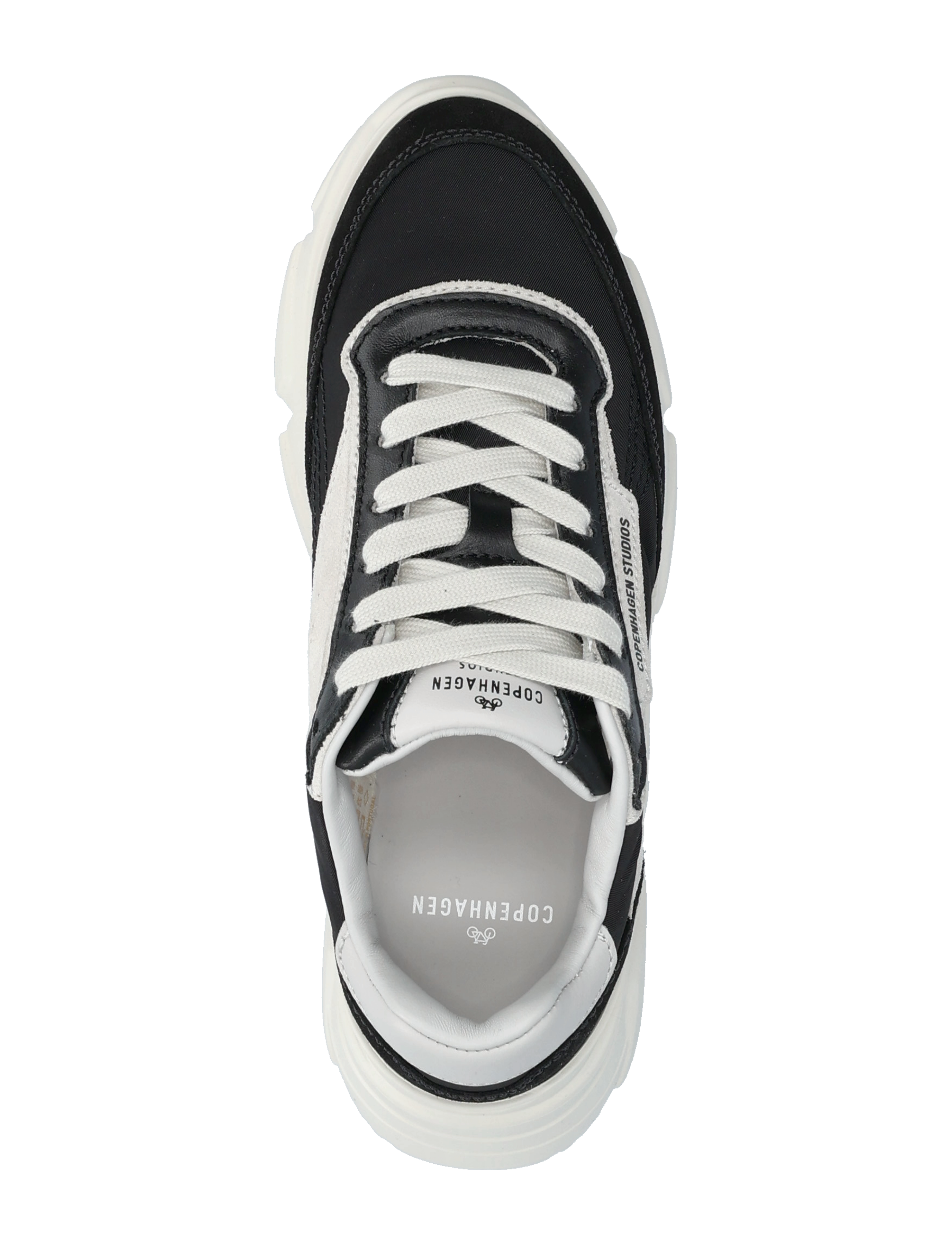 Copenhagen Studios - CPH56 leather mix leo/white - chunky sneakers - black - 3
