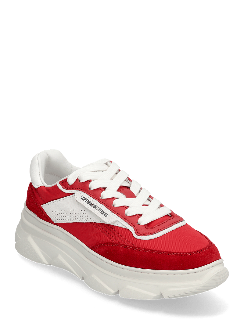 Copenhagen Studios - CPH56 leather mix leo/white - chunky sneakers - red - 0