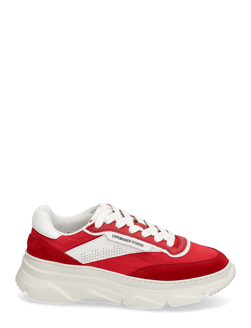 Copenhagen Studios - CPH56 leather mix leo/white - chunky sneakers - red - 1