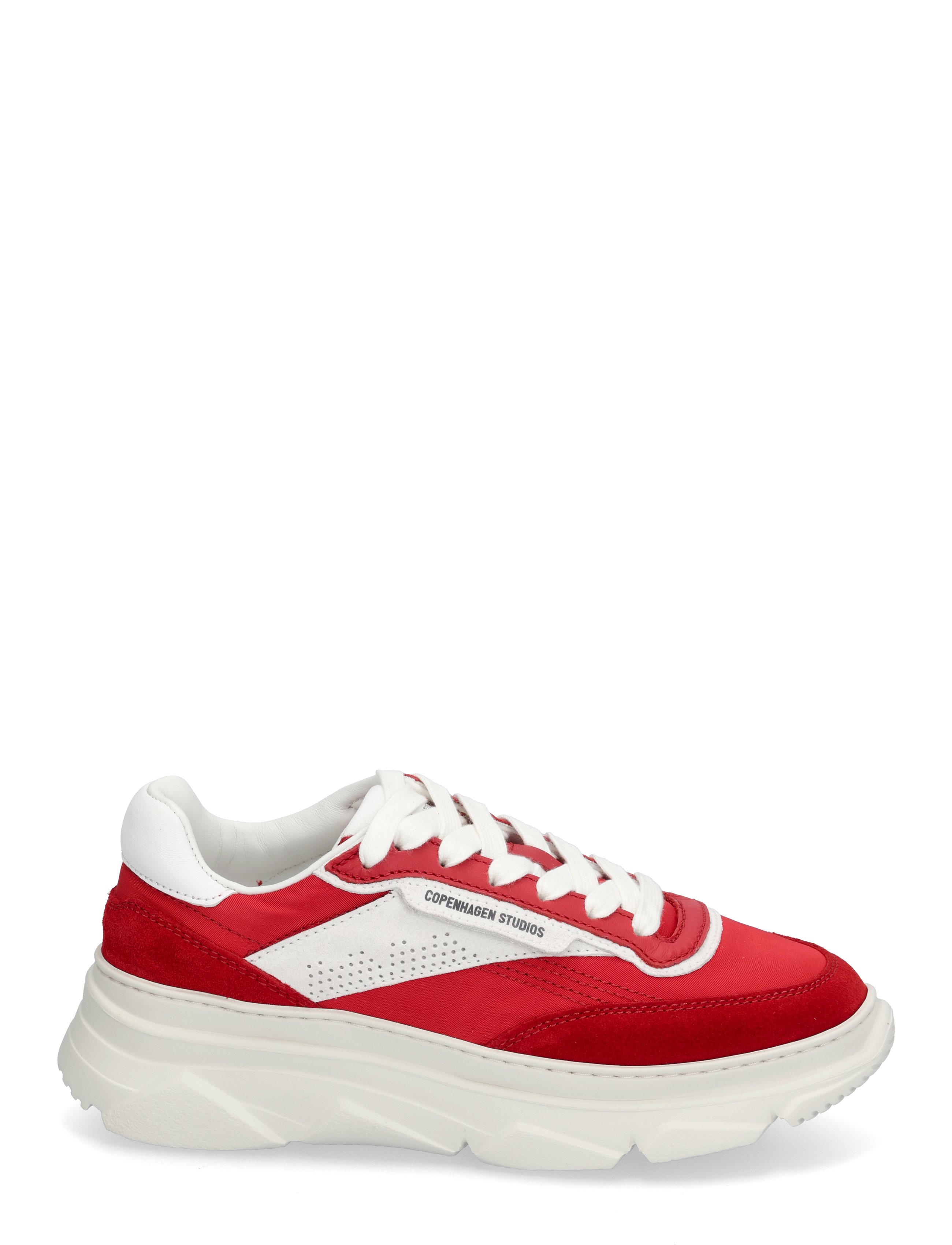 Copenhagen Studios - CPH56 leather mix leo/white - chunky sneakers - red - 1