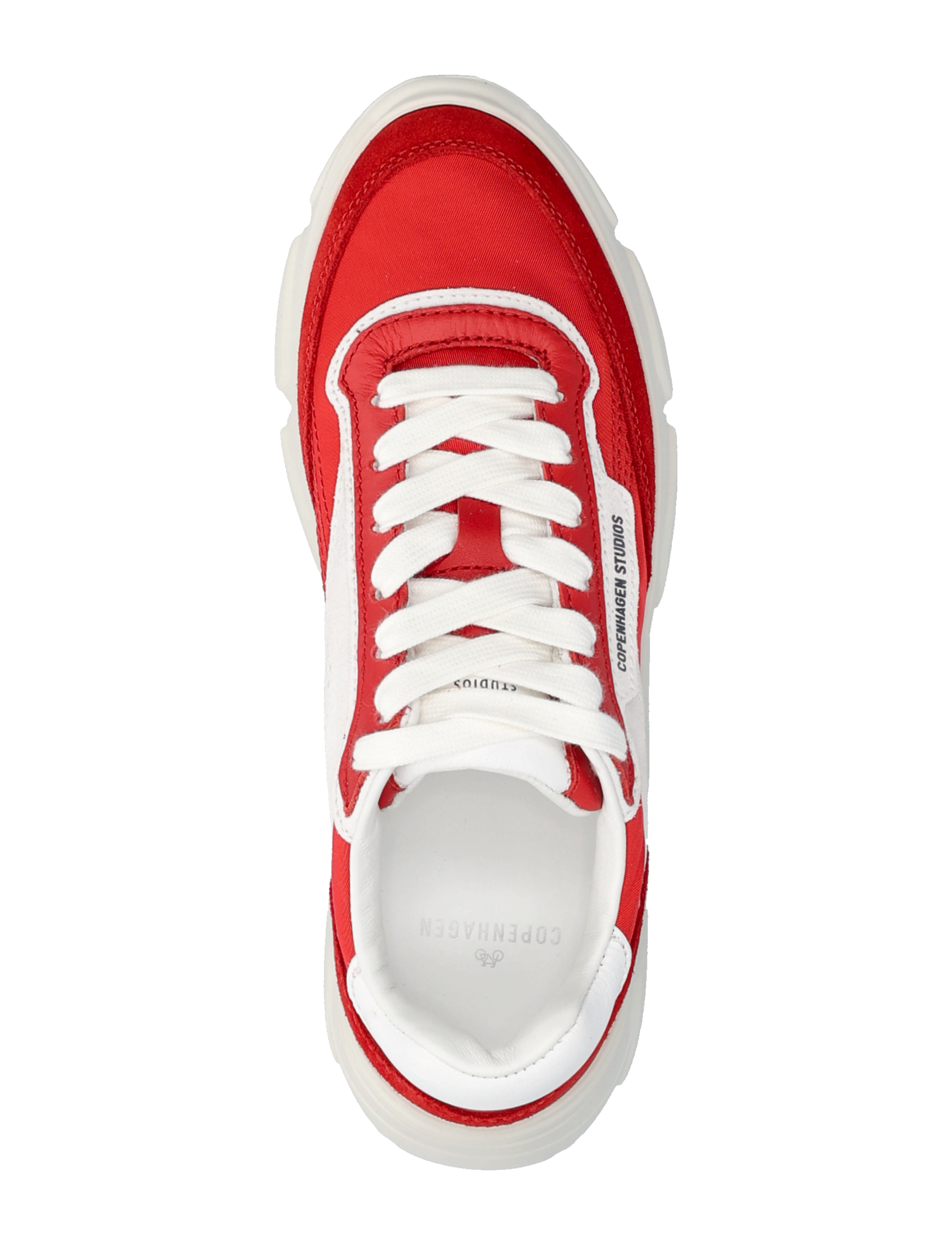 Copenhagen Studios - CPH56 leather mix leo/white - chunky sneakers - red - 3