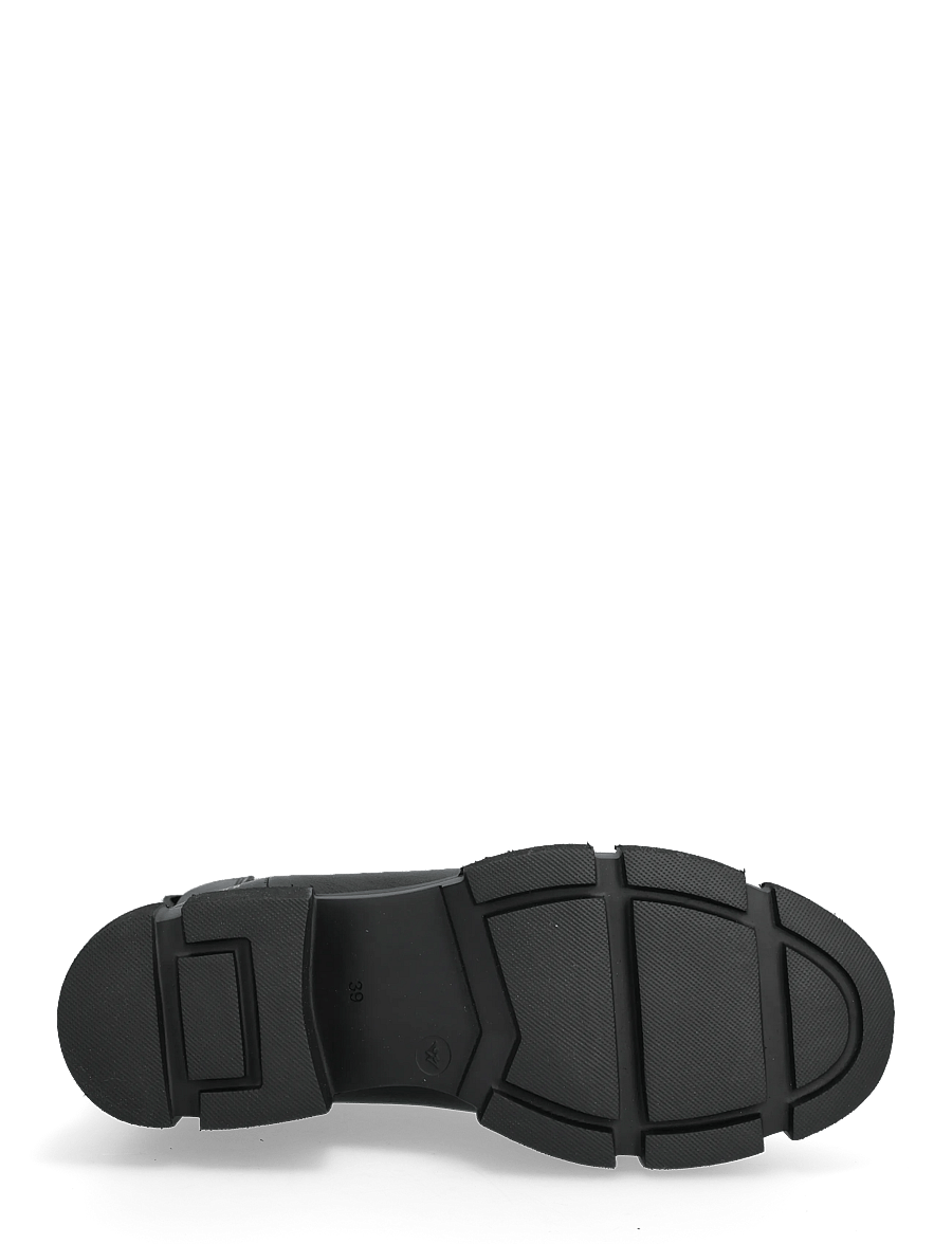Copenhagen Studios - CPH570 nabuc chocolate - platta ankelboots - teddy black - 4