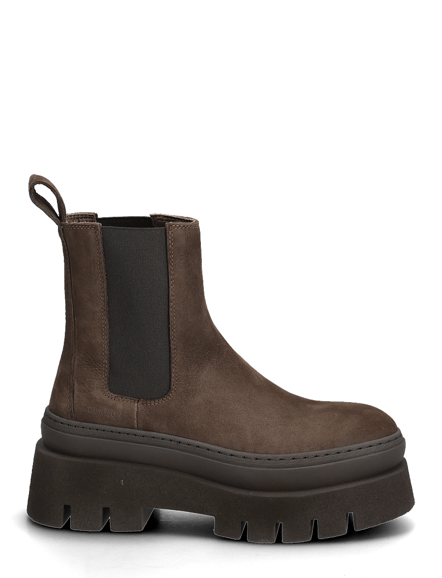 Copenhagen Studios - CPH686 nabuc chocolate - platta ankelboots - chocolate - 1
