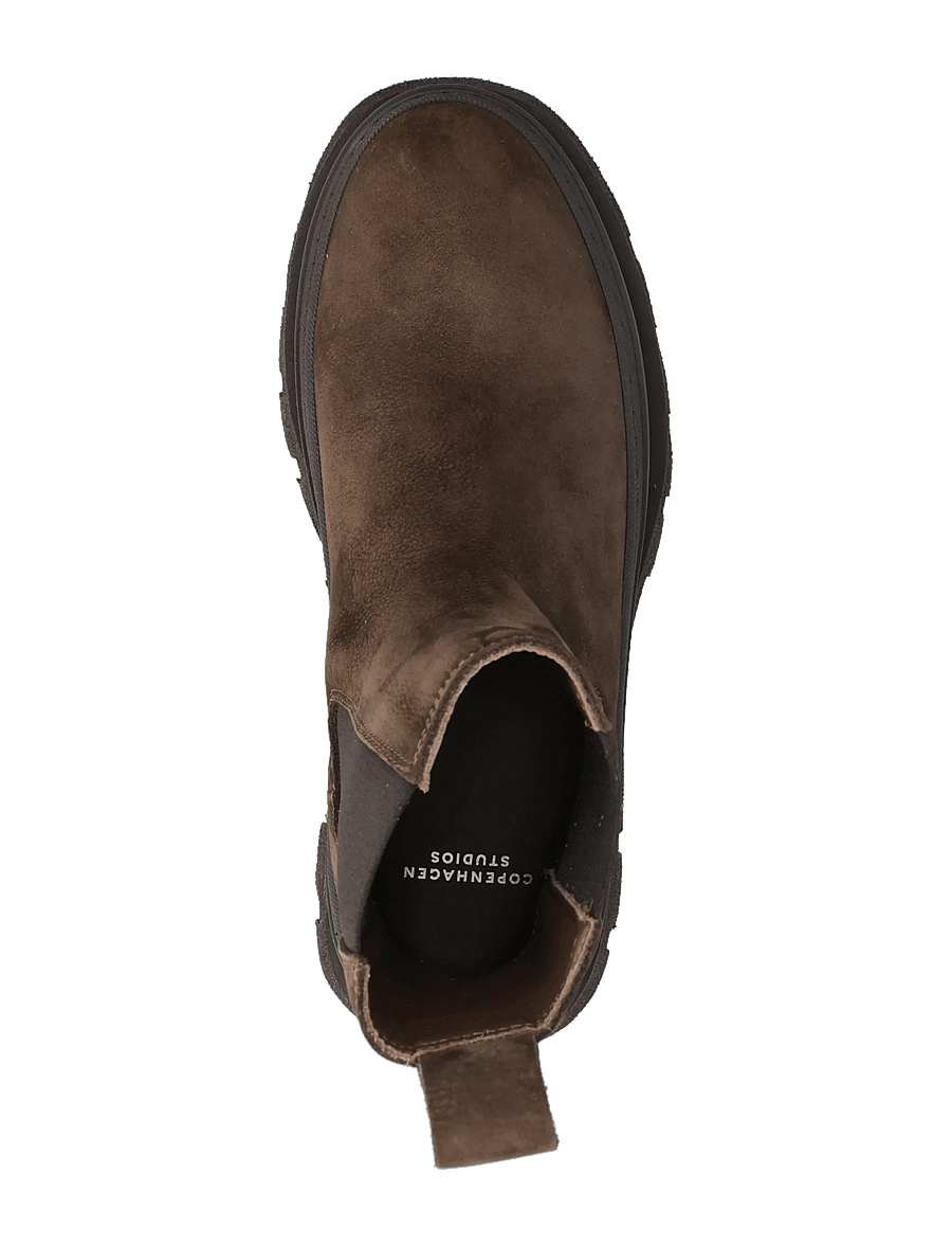 Copenhagen Studios - CPH686 nabuc chocolate - platta ankelboots - chocolate - 3