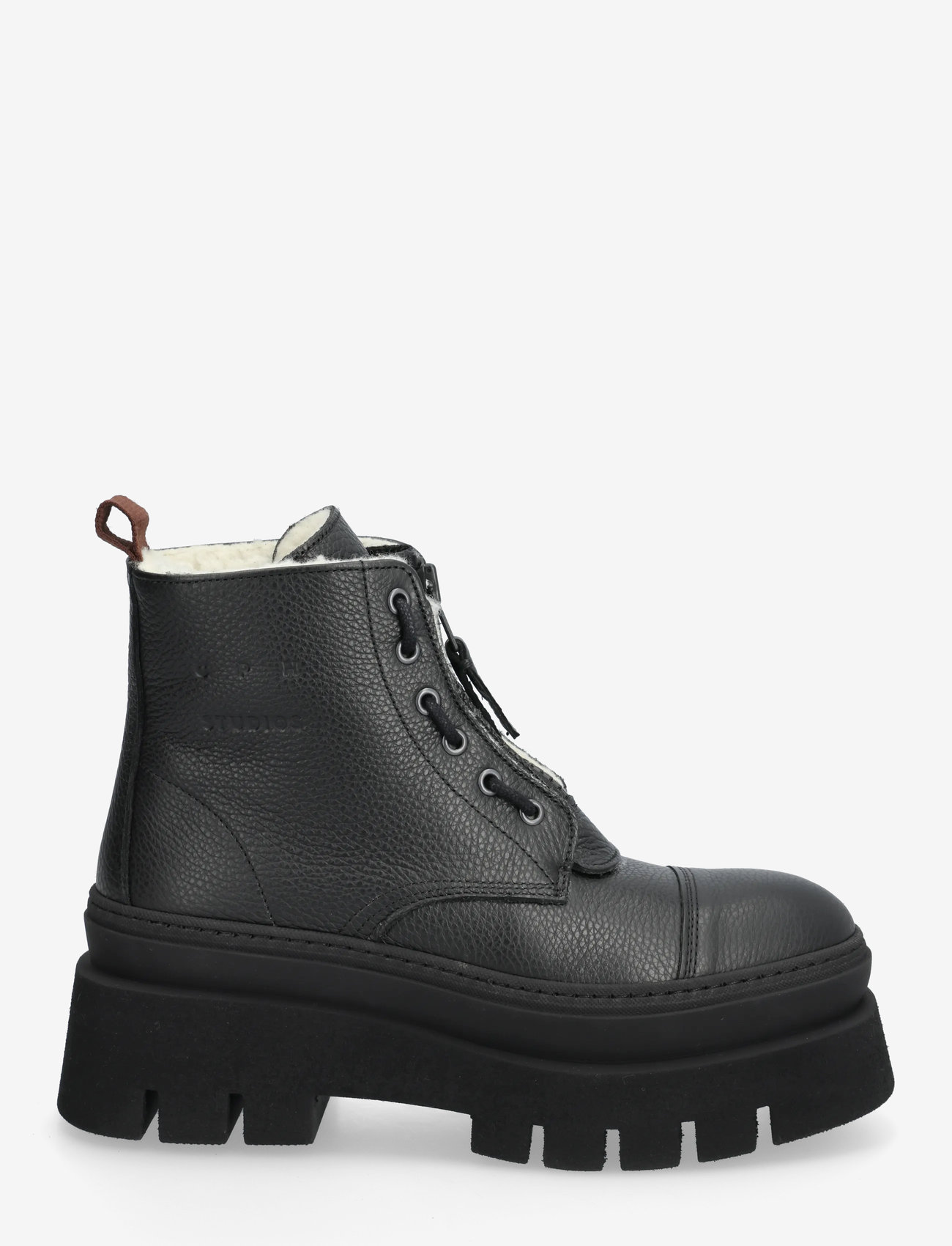 Copenhagen Studios - CPH693 grainy leather teddy black - flache stiefeletten - teddy black - 1
