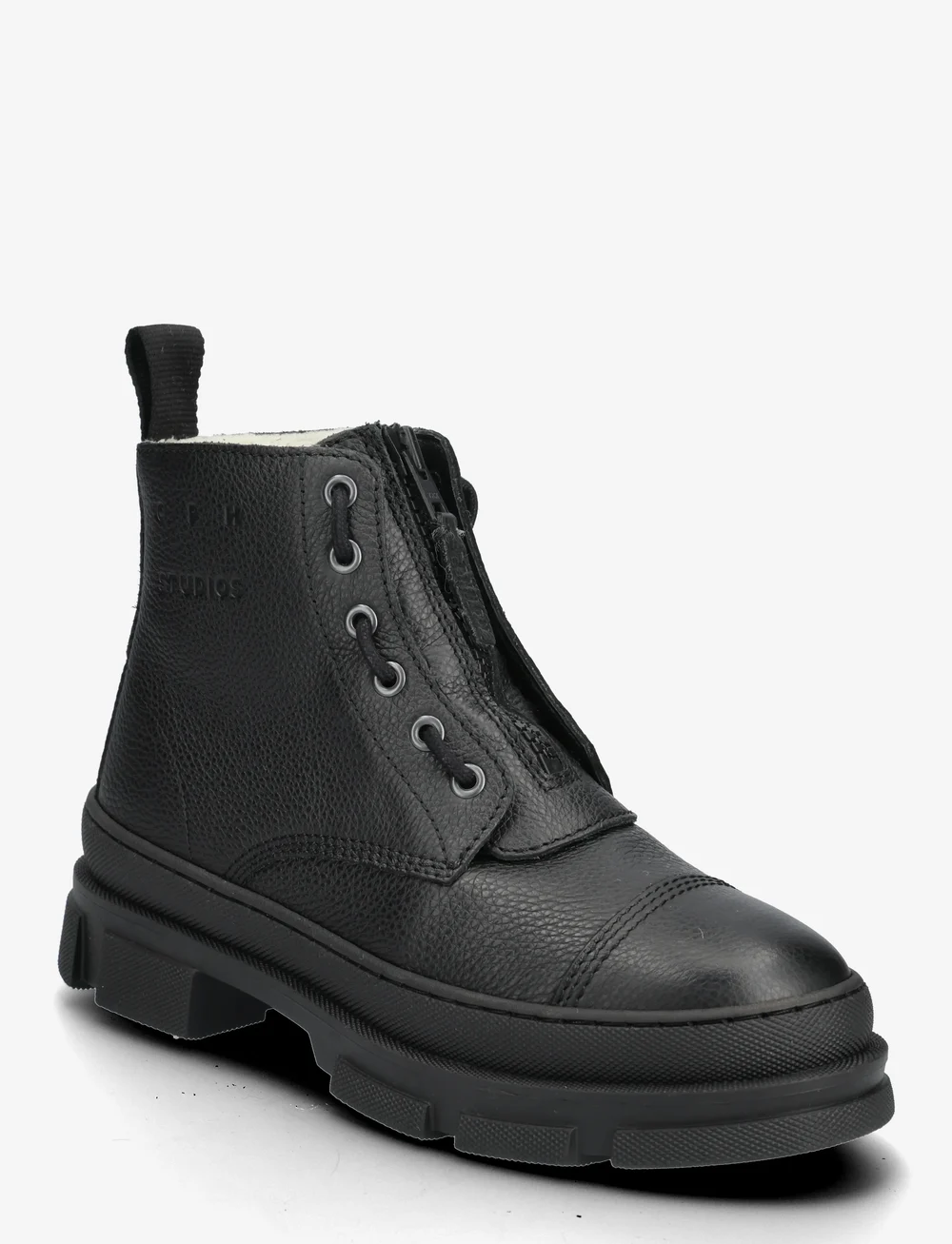 Copenhagen Studios - CPH693M grainy leather teddy black - schnürboots - black - 0