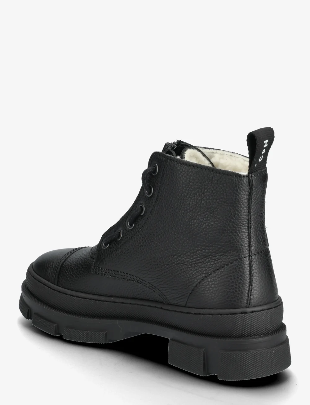 Copenhagen Studios - CPH693M grainy leather teddy black - schnürboots - black - 2
