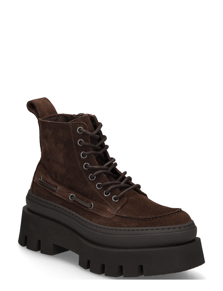 Copenhagen Studios - CPH697 leather black - geschnürte stiefel - chocolate - 0