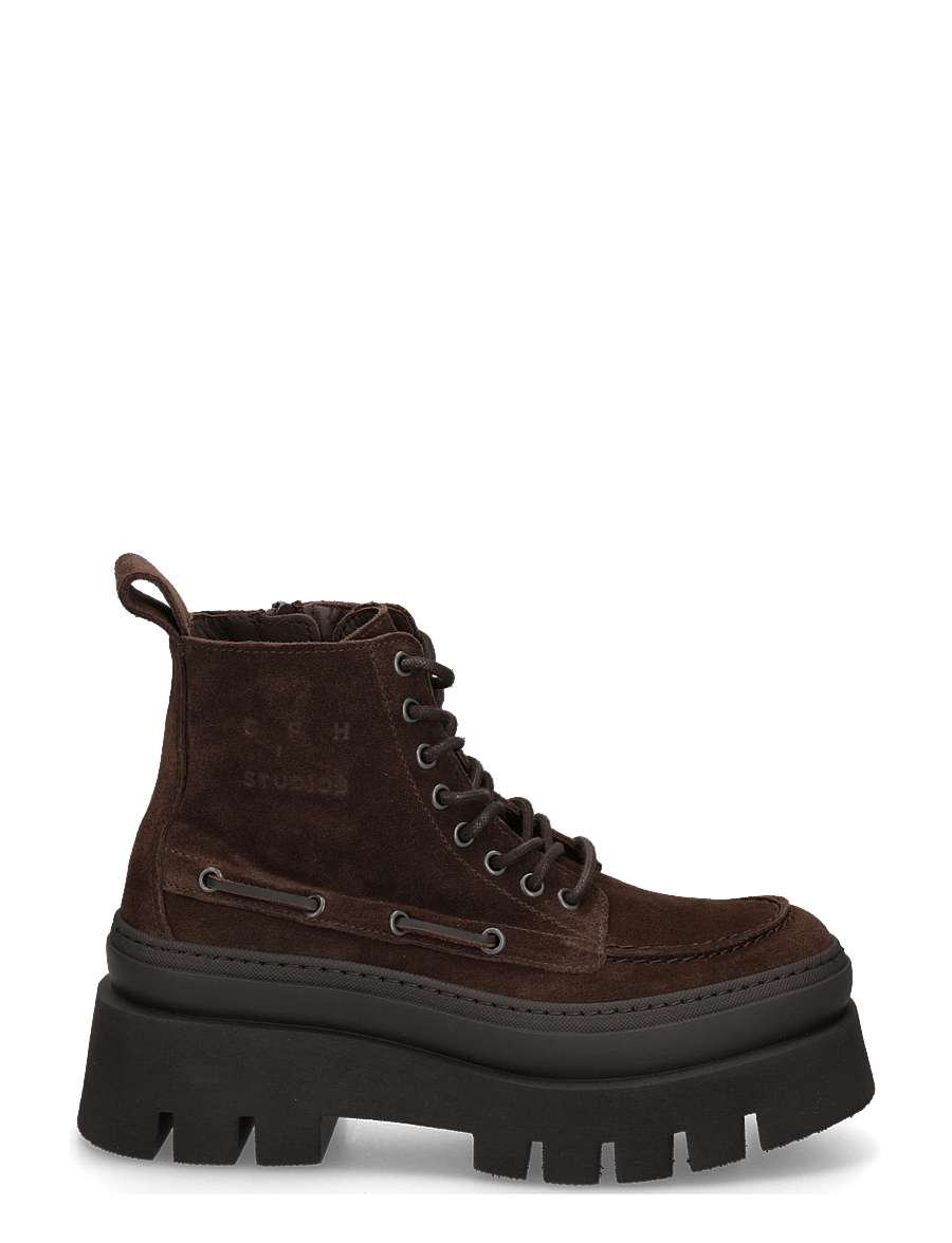 Copenhagen Studios - CPH697 leather black - geschnürte stiefel - chocolate - 2