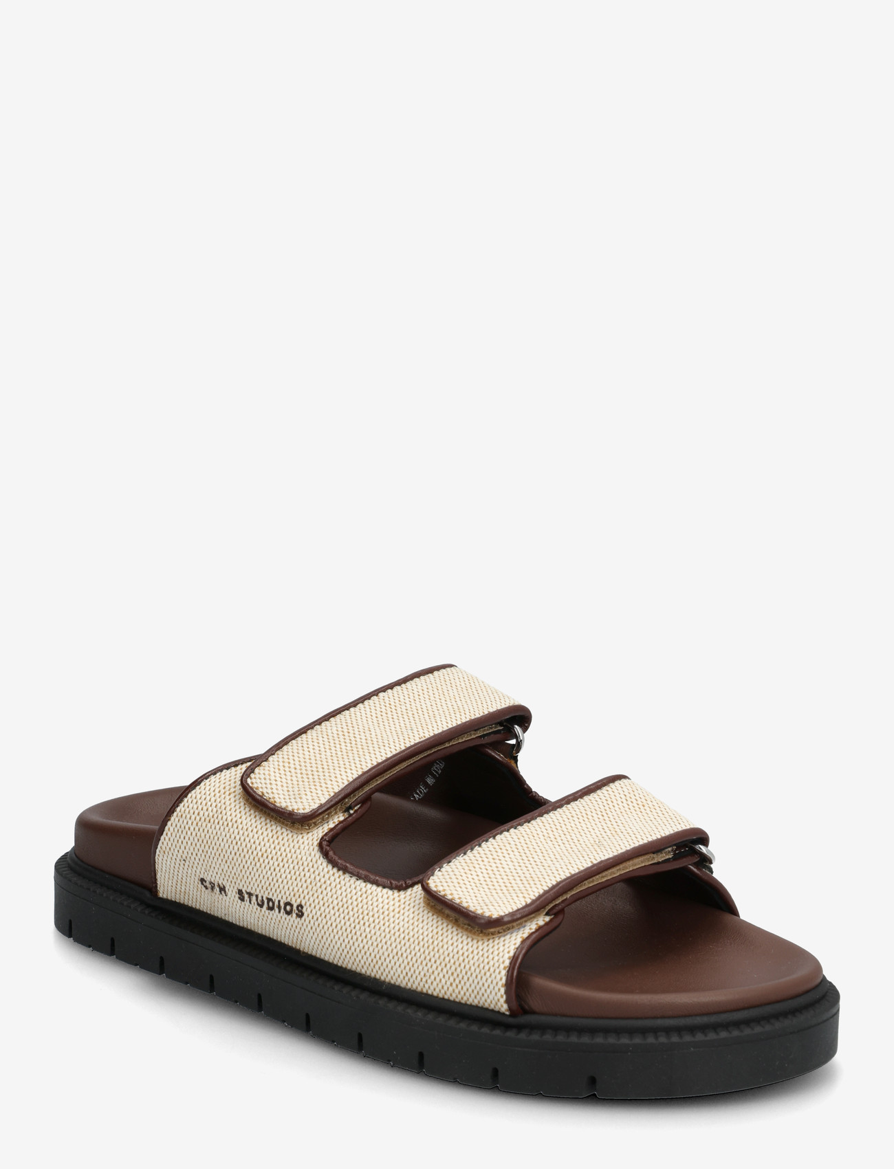 Copenhagen Studios - CPH704 material mix - flade sandaler - cream/chocolate - 0
